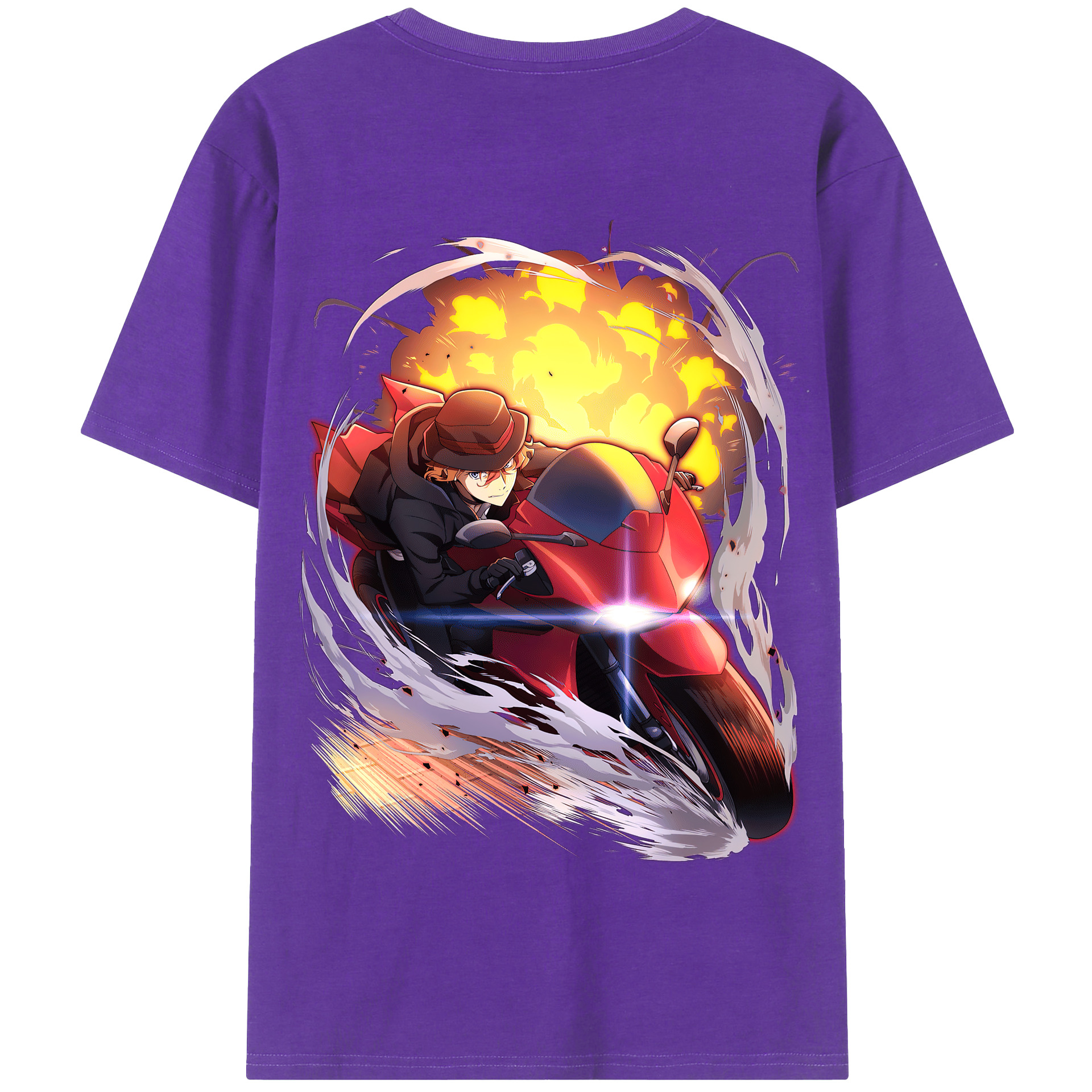 （画像用） 文豪ストレイドッグス Bungo Stray Dogs 綿100％半袖Tシャツ（背面プリント）