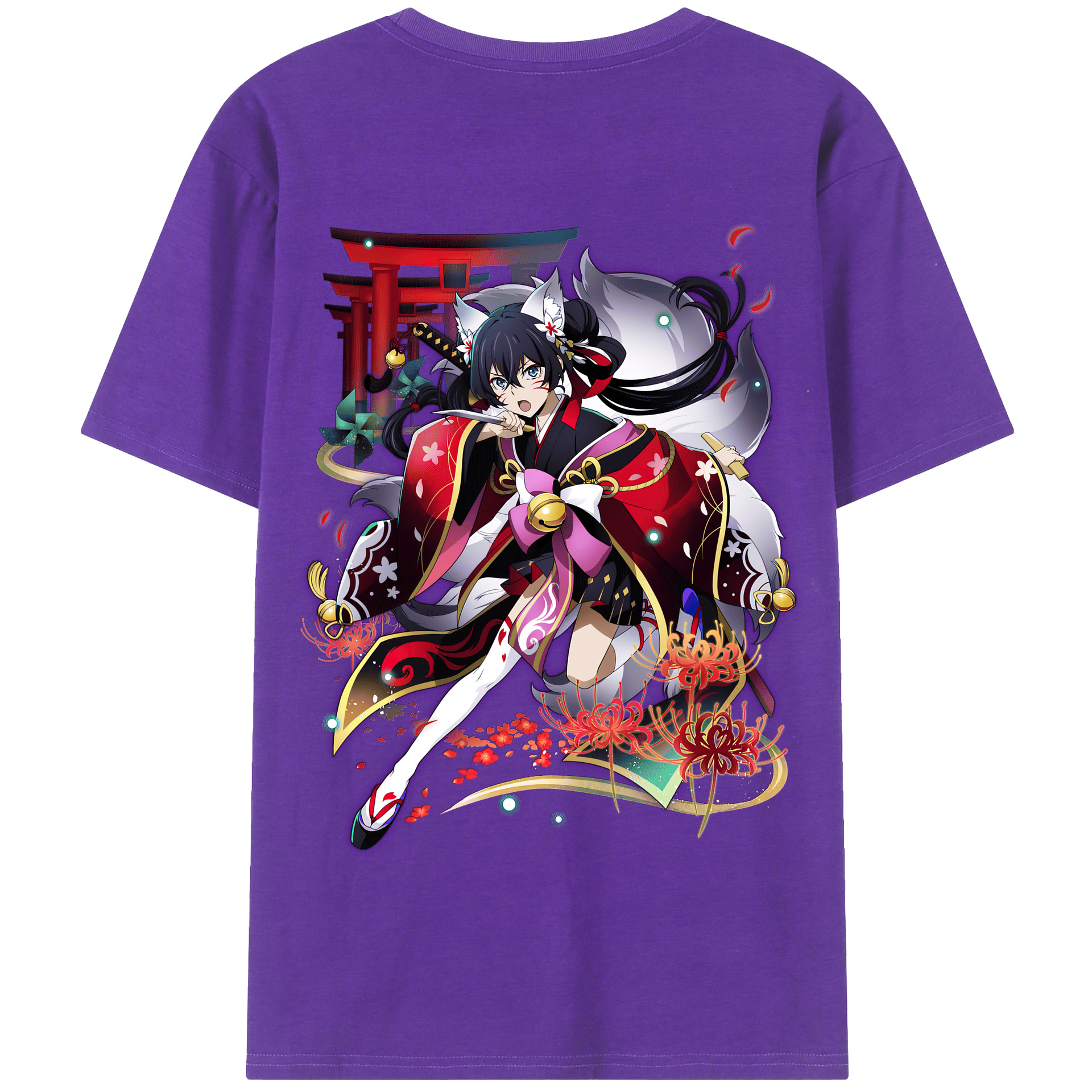 （画像用） 文豪ストレイドッグス Bungo Stray Dogs 綿100％半袖Tシャツ（背面プリント）
