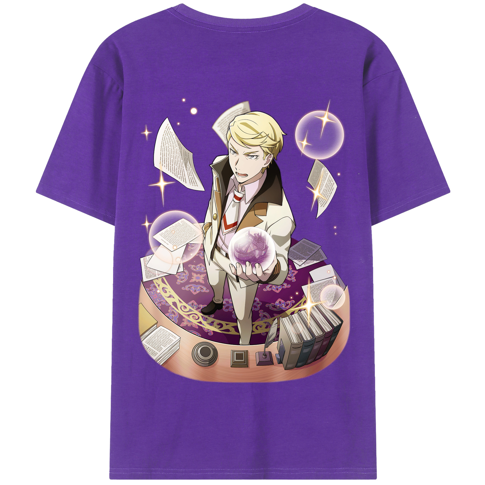 （画像用） 文豪ストレイドッグス Bungo Stray Dogs 綿100％半袖Tシャツ（背面プリント）