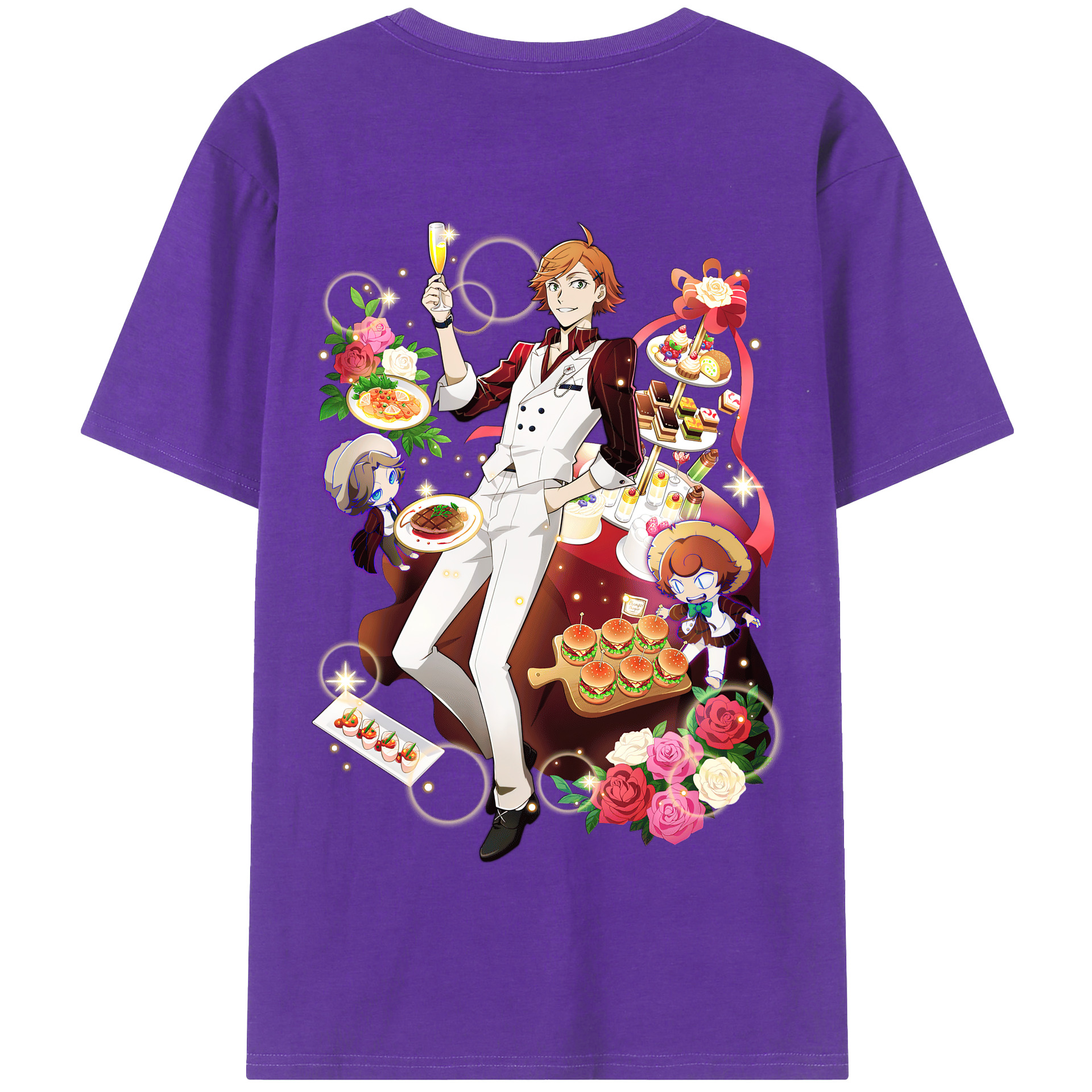 （画像用） 文豪ストレイドッグス Bungo Stray Dogs 綿100％半袖Tシャツ（背面プリント）