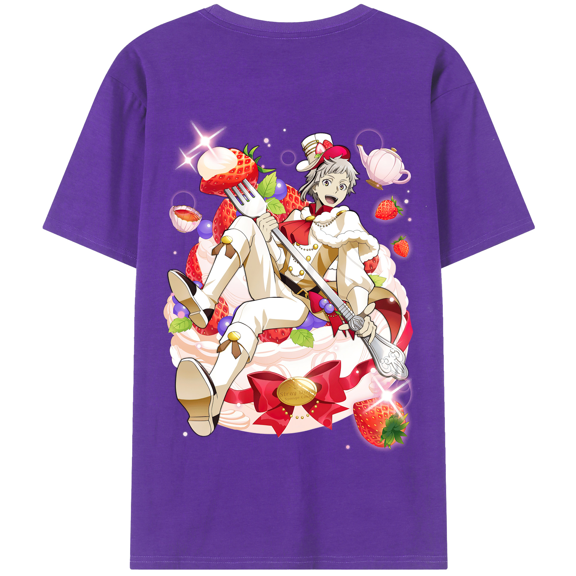 （画像用） 文豪ストレイドッグス Bungo Stray Dogs 綿100％半袖Tシャツ（背面プリント）