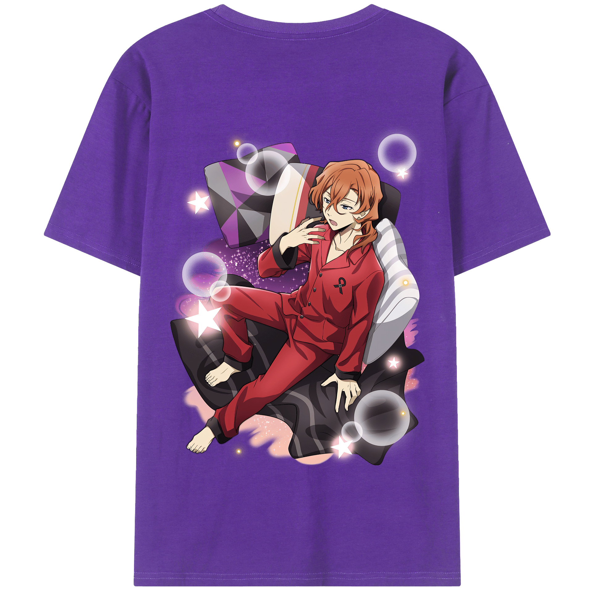 （画像用） 文豪ストレイドッグス Bungo Stray Dogs 綿100％半袖Tシャツ（背面プリント）