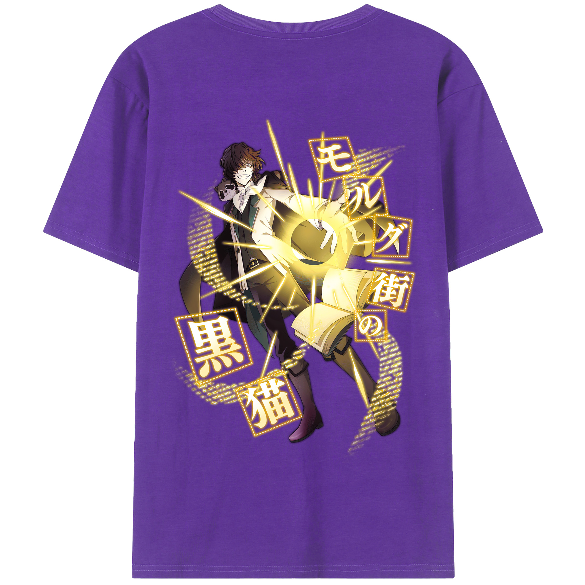 （画像用） 文豪ストレイドッグス Bungo Stray Dogs 綿100％半袖Tシャツ（背面プリント）