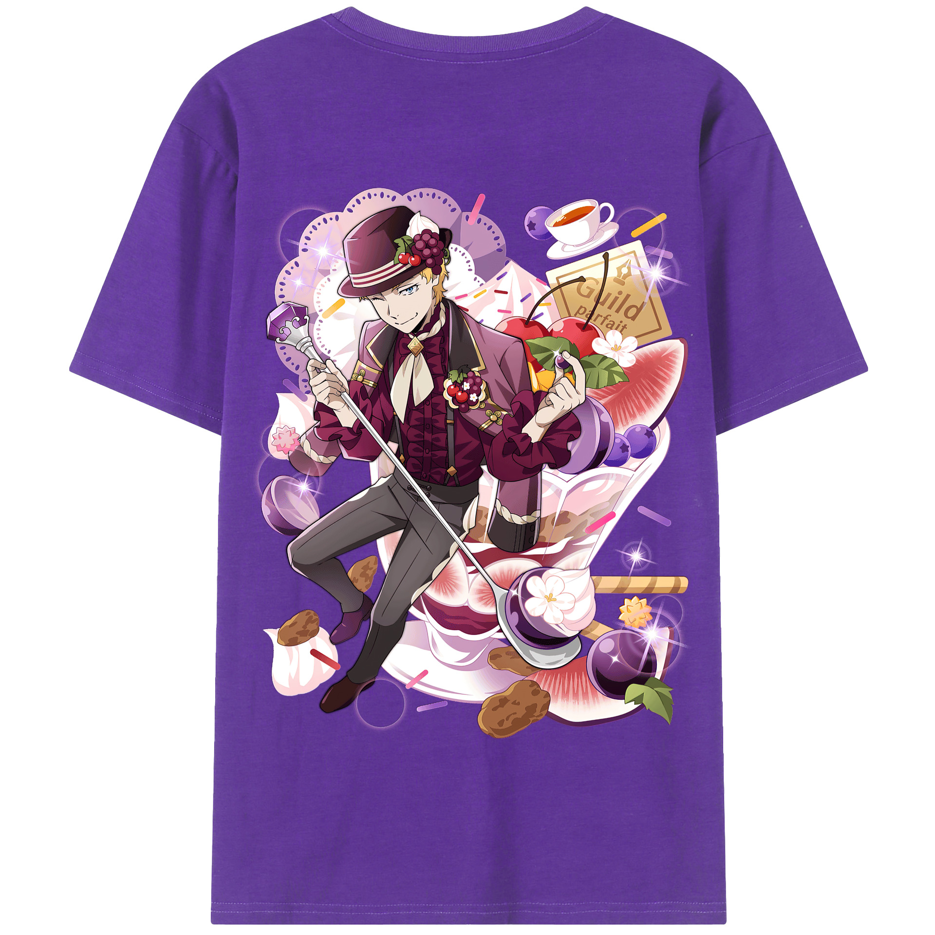 （画像用） 文豪ストレイドッグス Bungo Stray Dogs 綿100％半袖Tシャツ（背面プリント）
