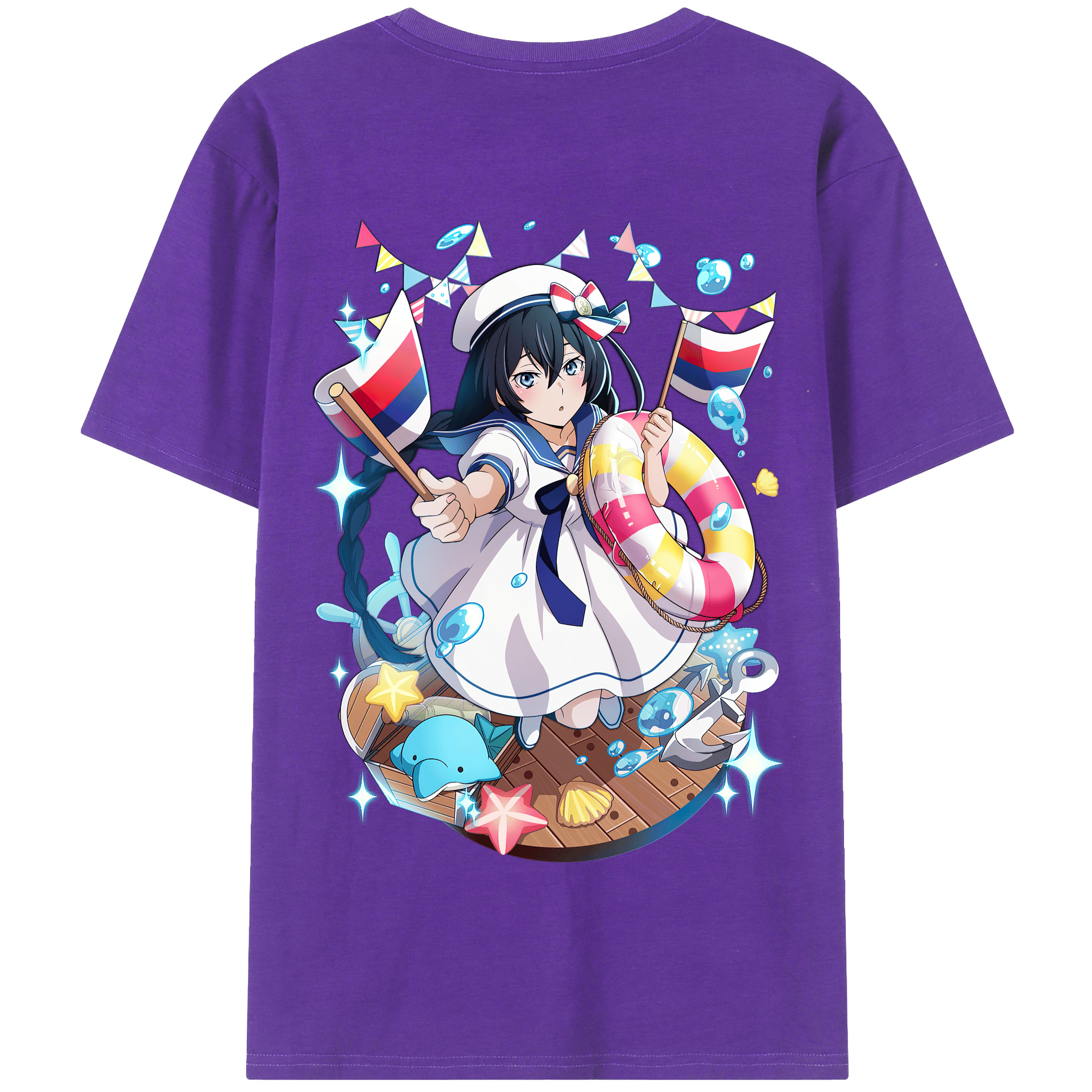 （画像用） 文豪ストレイドッグス Bungo Stray Dogs 綿100％半袖Tシャツ（背面プリント）