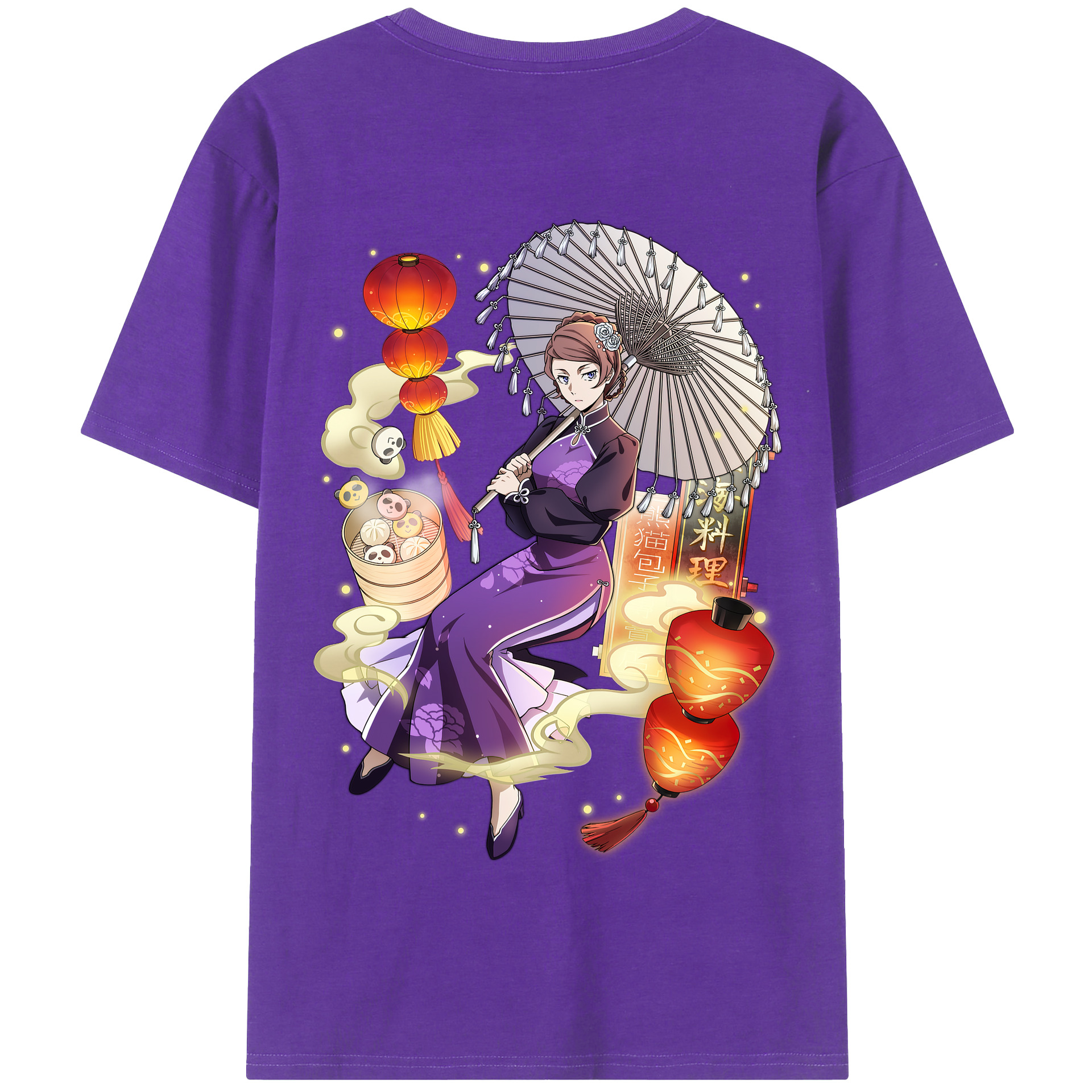 （画像用） 文豪ストレイドッグス Bungo Stray Dogs 綿100％半袖Tシャツ（背面プリント）