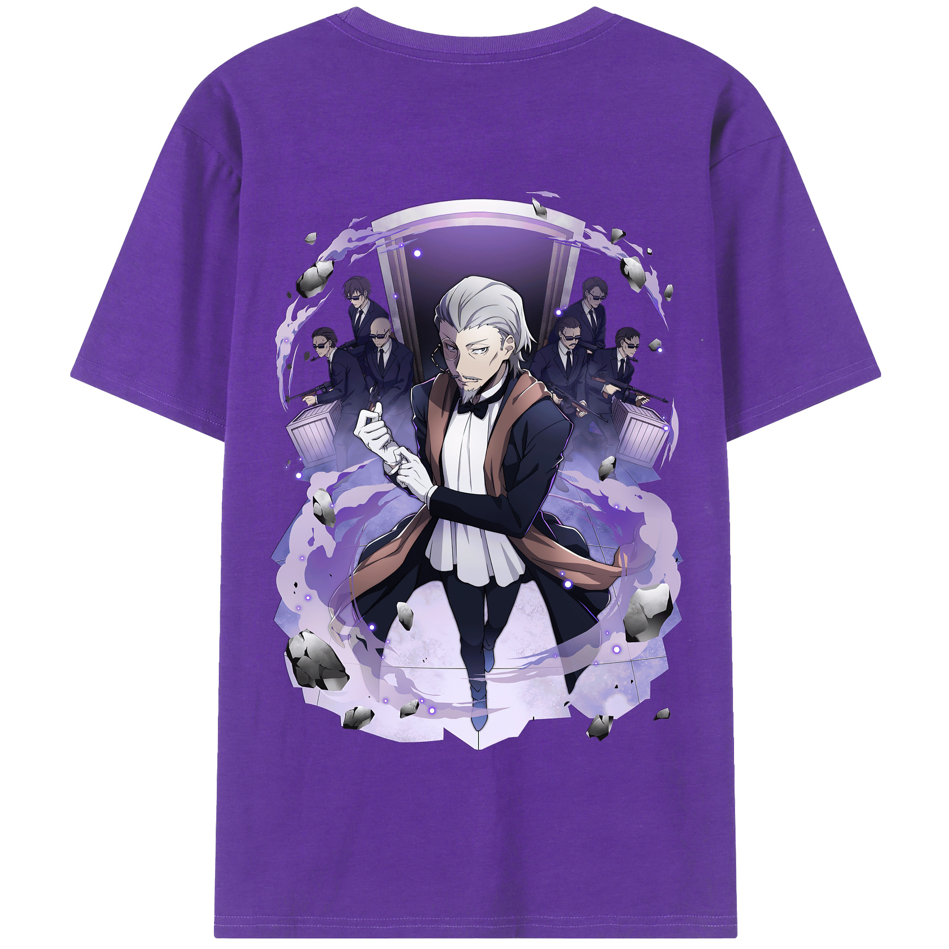 （画像用） 文豪ストレイドッグス Bungo Stray Dogs 綿100％半袖Tシャツ（背面プリント）