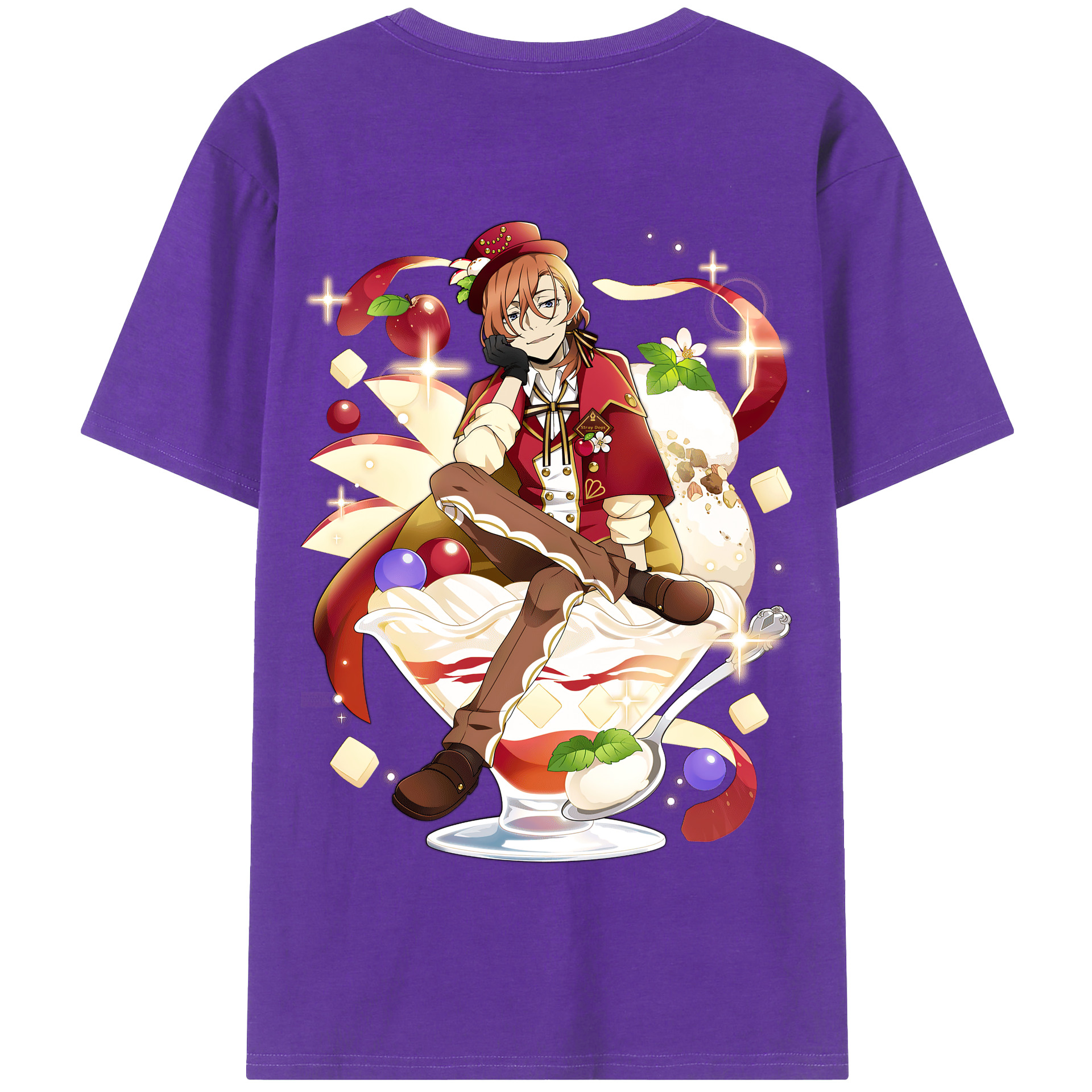 （画像用） 文豪ストレイドッグス Bungo Stray Dogs 綿100％半袖Tシャツ（背面プリント）
