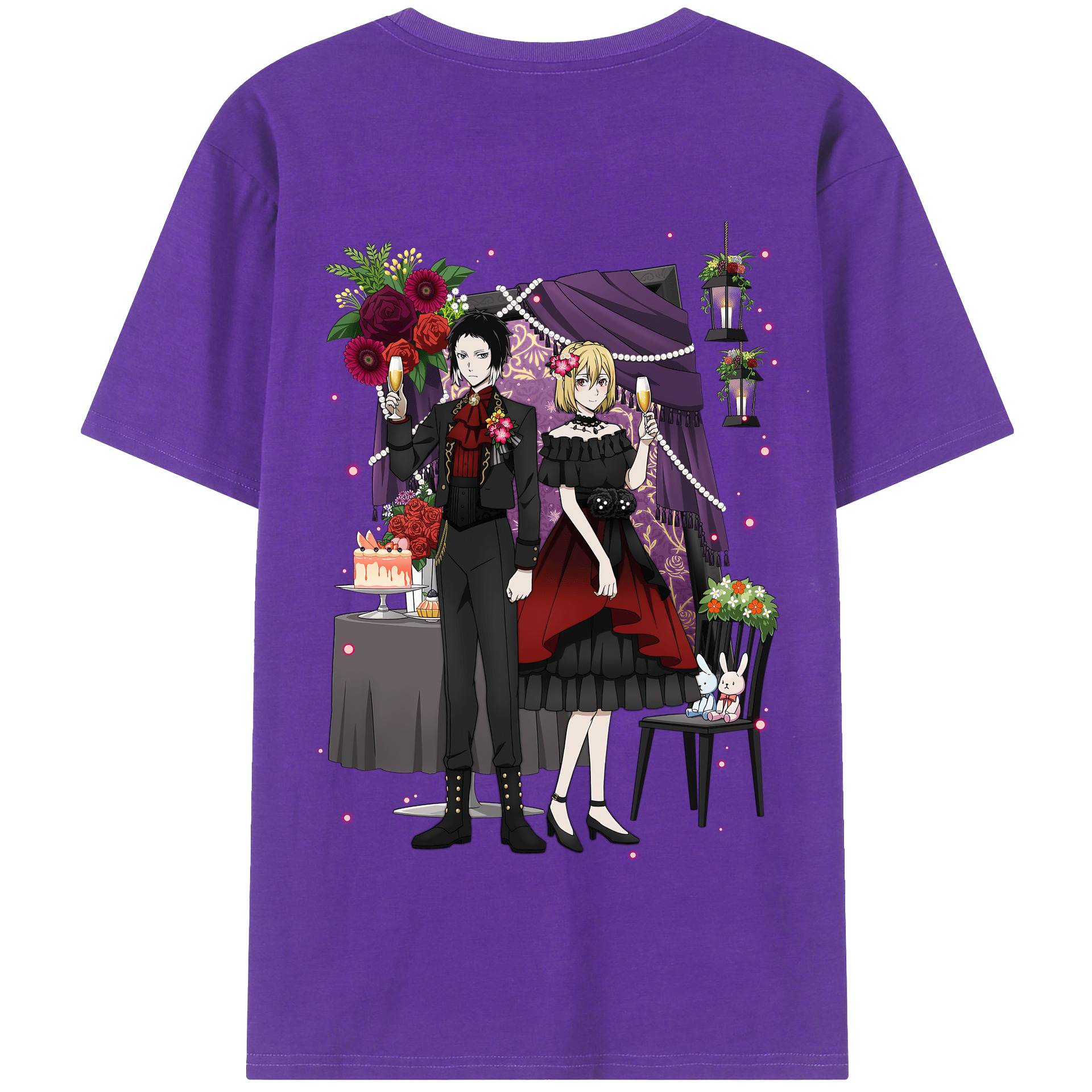 （画像用） 文豪ストレイドッグス Bungo Stray Dogs 綿100％半袖Tシャツ（背面プリント）