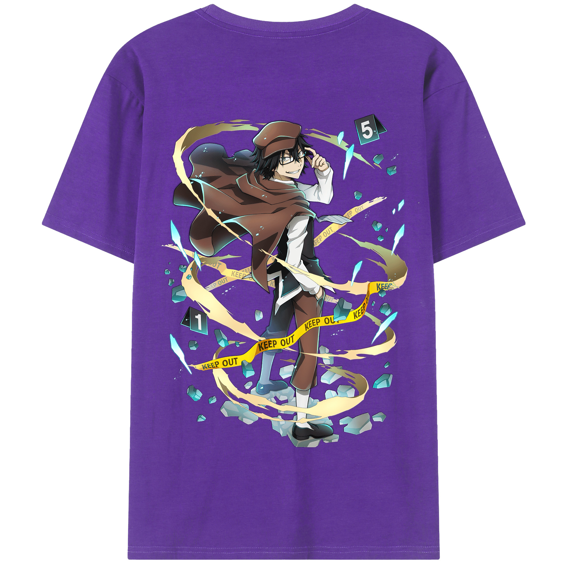 （画像用） 文豪ストレイドッグス Bungo Stray Dogs 綿100％半袖Tシャツ（背面プリント）