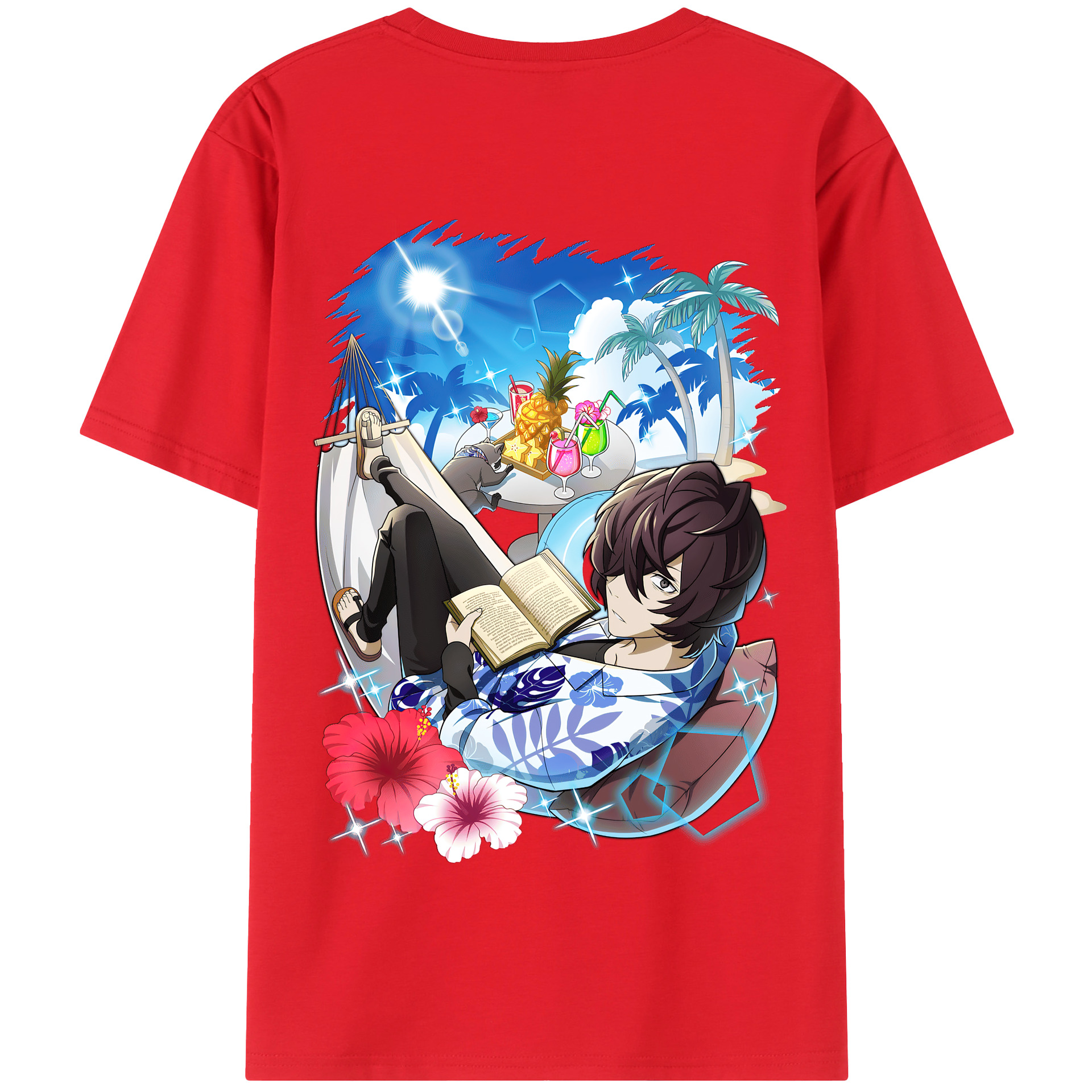 （画像用） 文豪ストレイドッグス Bungo Stray Dogs 綿100％半袖Tシャツ（背面プリント）