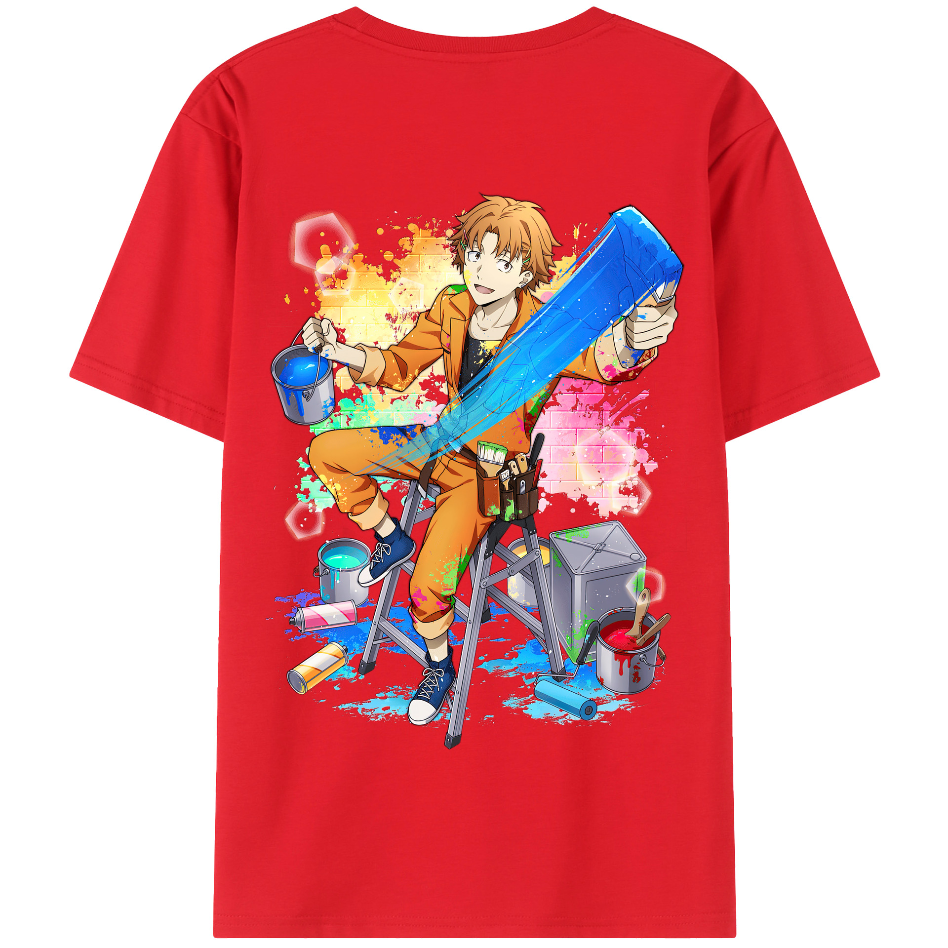 （画像用） 文豪ストレイドッグス Bungo Stray Dogs 綿100％半袖Tシャツ（背面プリント）