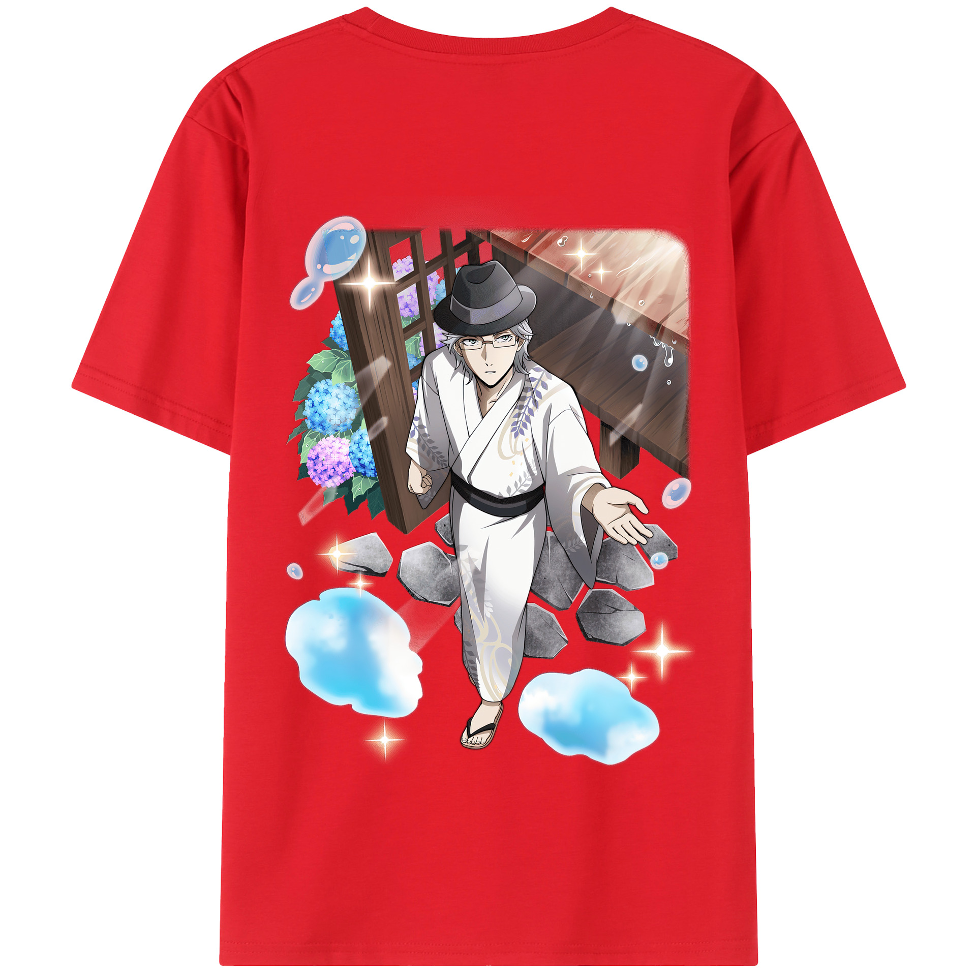 （画像用） 文豪ストレイドッグス Bungo Stray Dogs 綿100％半袖Tシャツ（背面プリント）