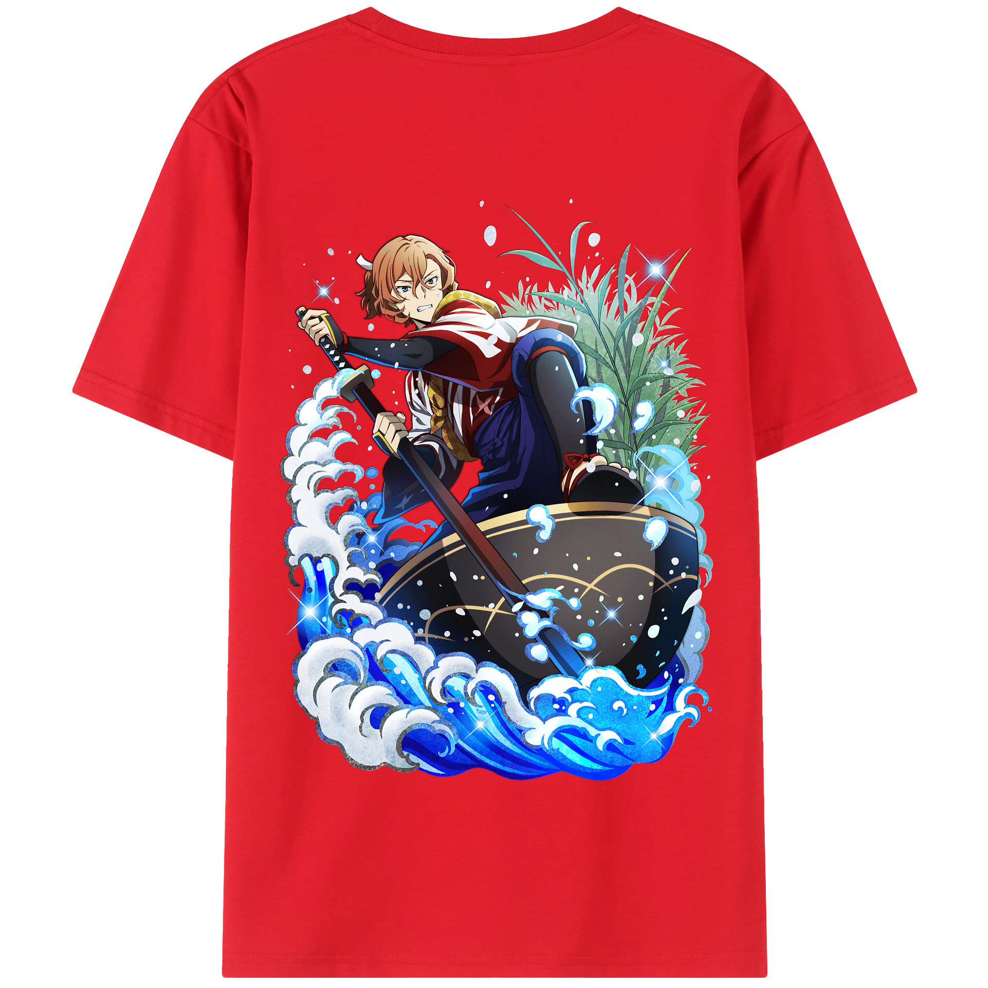 （画像用） 文豪ストレイドッグス Bungo Stray Dogs 綿100％半袖Tシャツ（背面プリント）