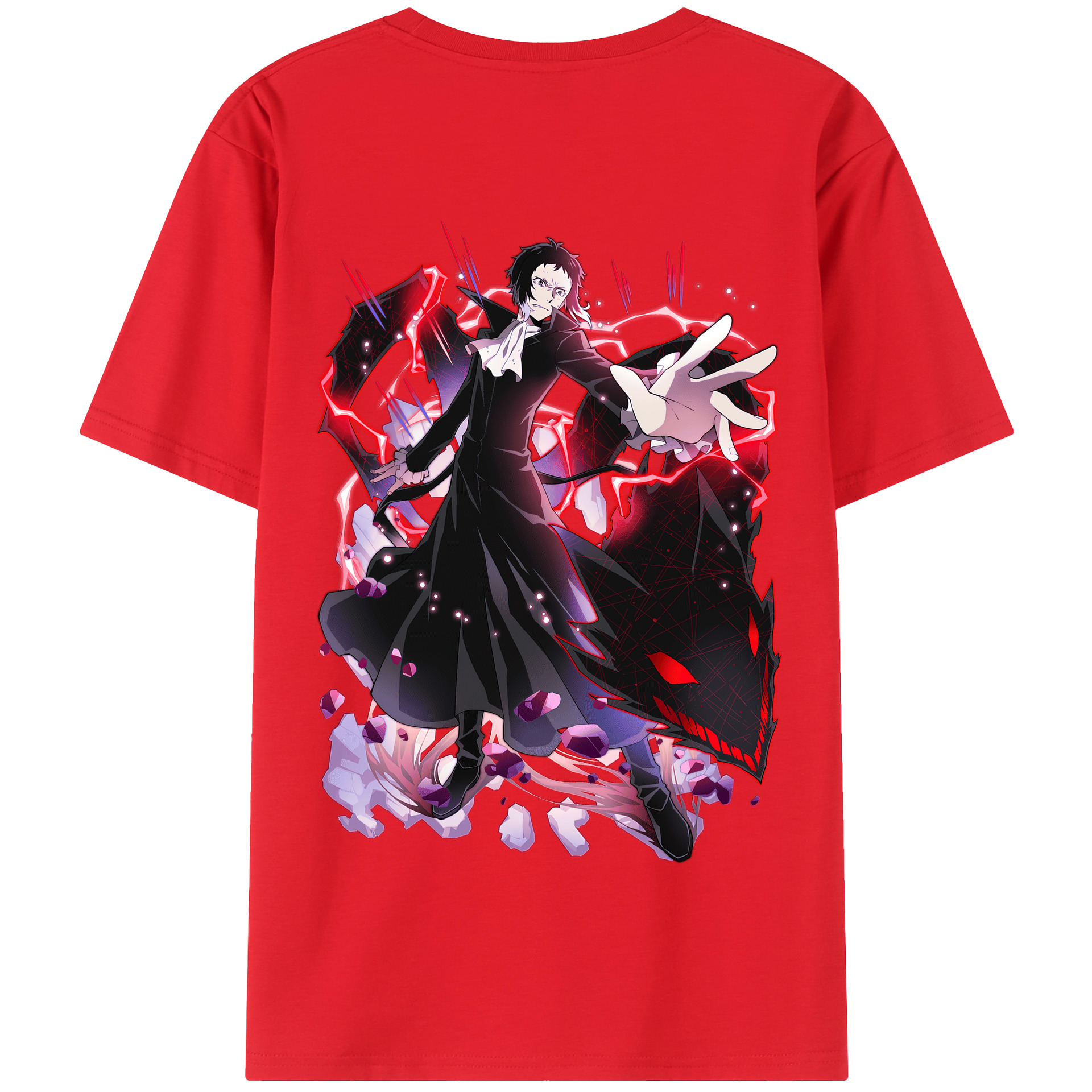 （画像用） 文豪ストレイドッグス Bungo Stray Dogs 綿100％半袖Tシャツ（背面プリント）