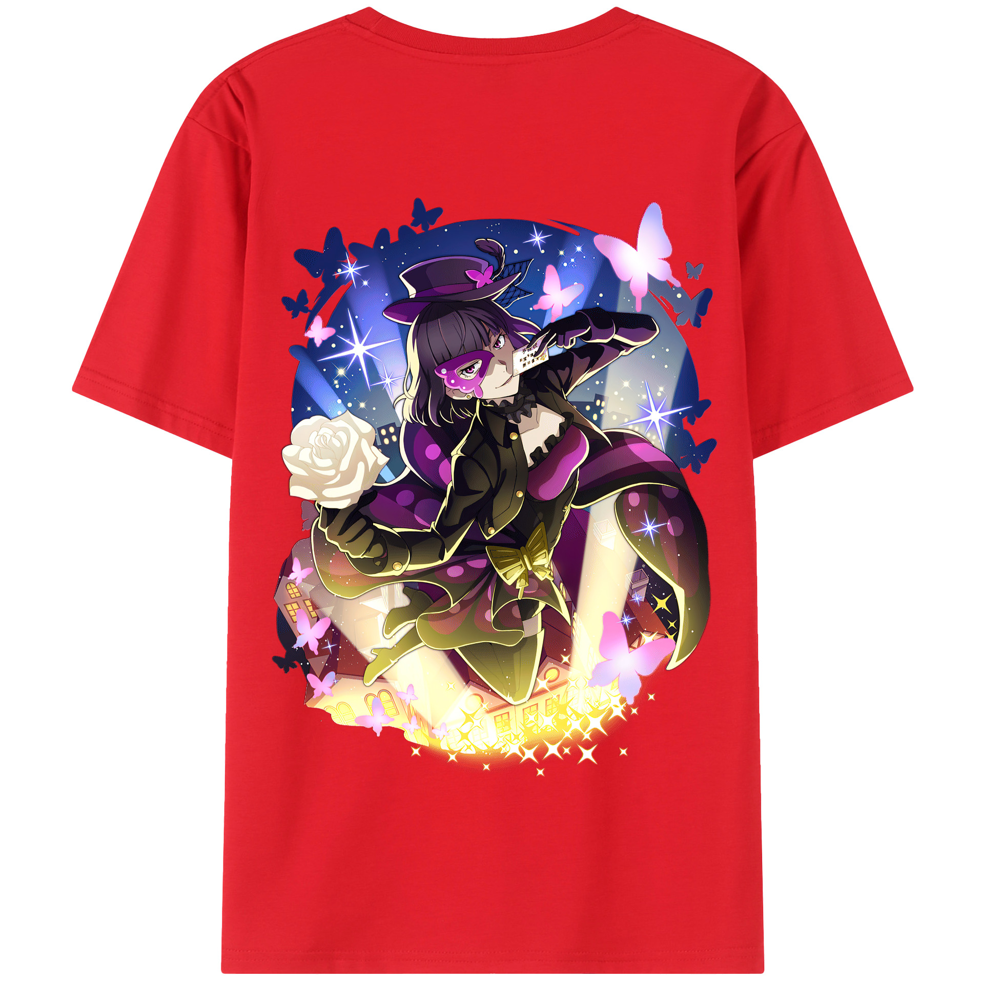 （画像用） 文豪ストレイドッグス Bungo Stray Dogs 綿100％半袖Tシャツ（背面プリント）
