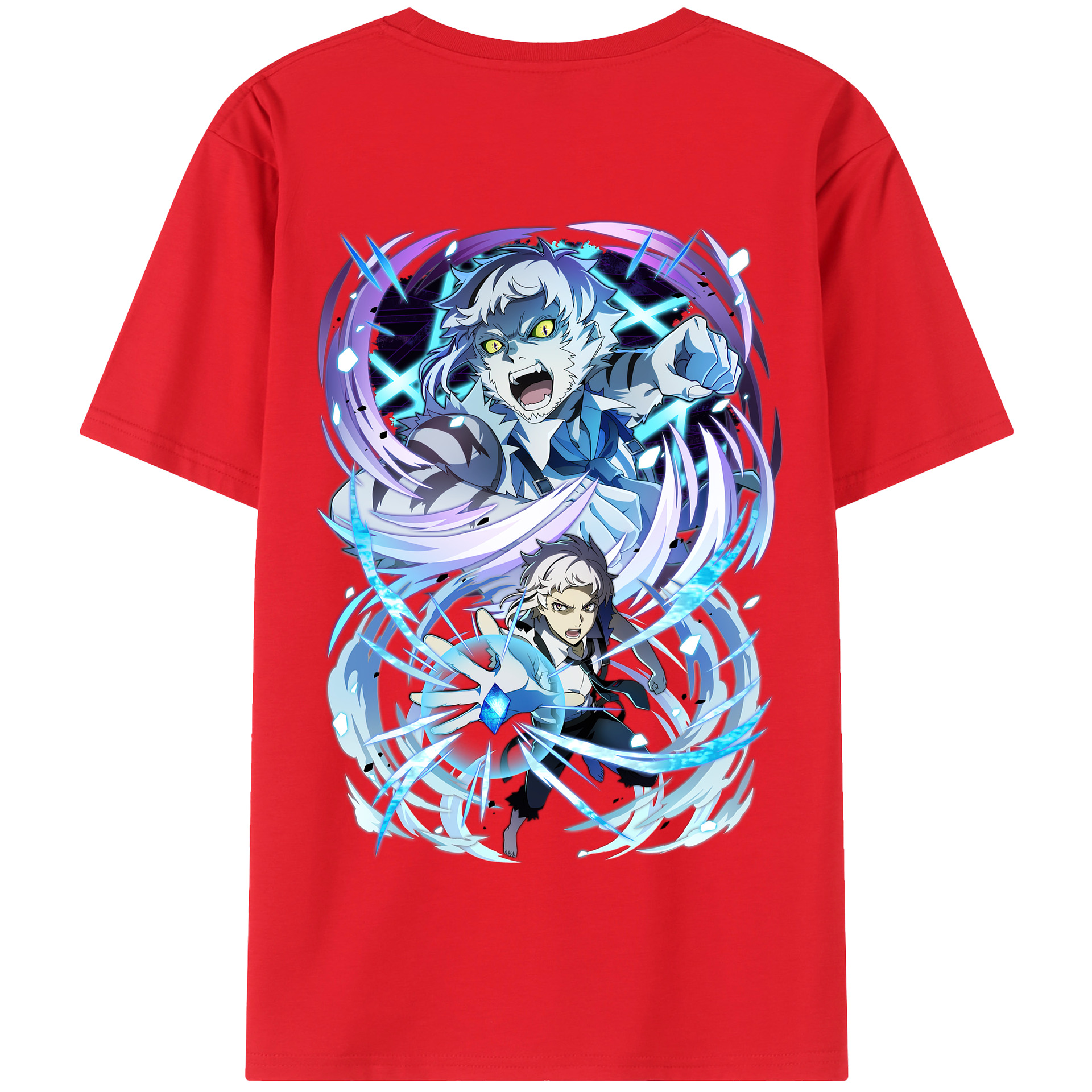 （画像用） 文豪ストレイドッグス Bungo Stray Dogs 綿100％半袖Tシャツ（背面プリント）