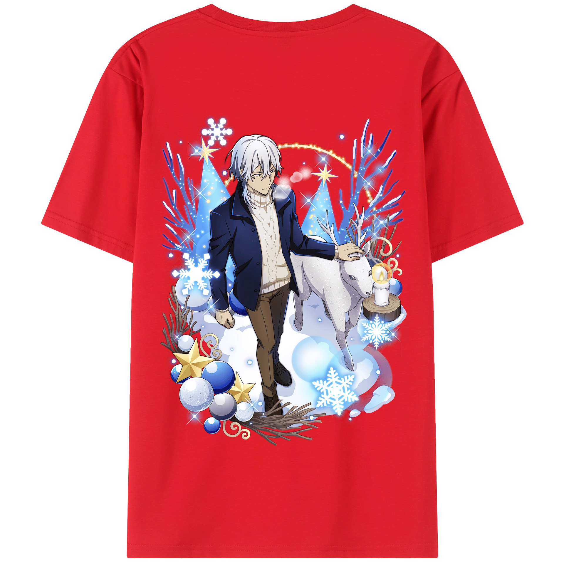（画像用） 文豪ストレイドッグス Bungo Stray Dogs 綿100％半袖Tシャツ（背面プリント）