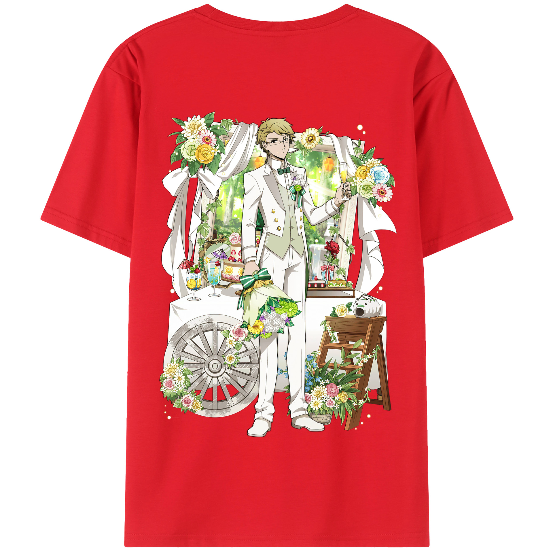 （画像用） 文豪ストレイドッグス Bungo Stray Dogs 綿100％半袖Tシャツ（背面プリント）