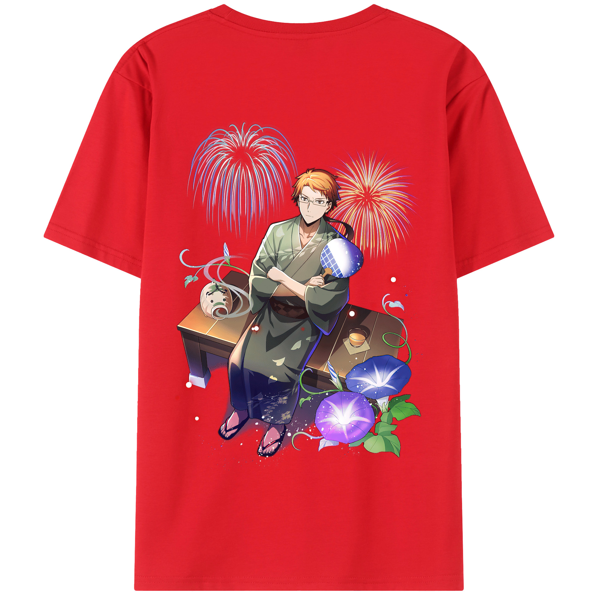（画像用） 文豪ストレイドッグス Bungo Stray Dogs 綿100％半袖Tシャツ（背面プリント）