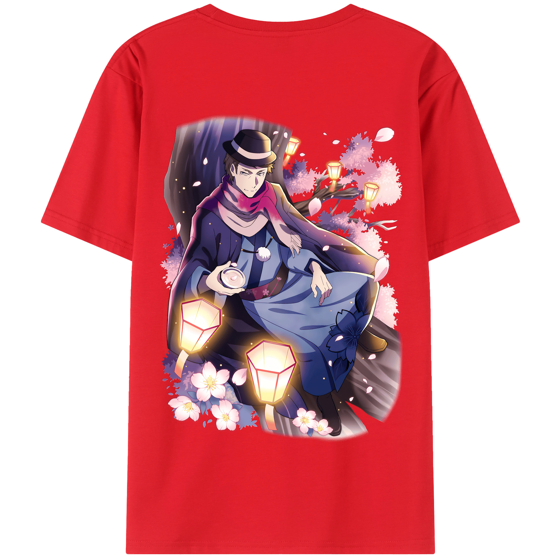 （画像用） 文豪ストレイドッグス Bungo Stray Dogs 綿100％半袖Tシャツ（背面プリント）