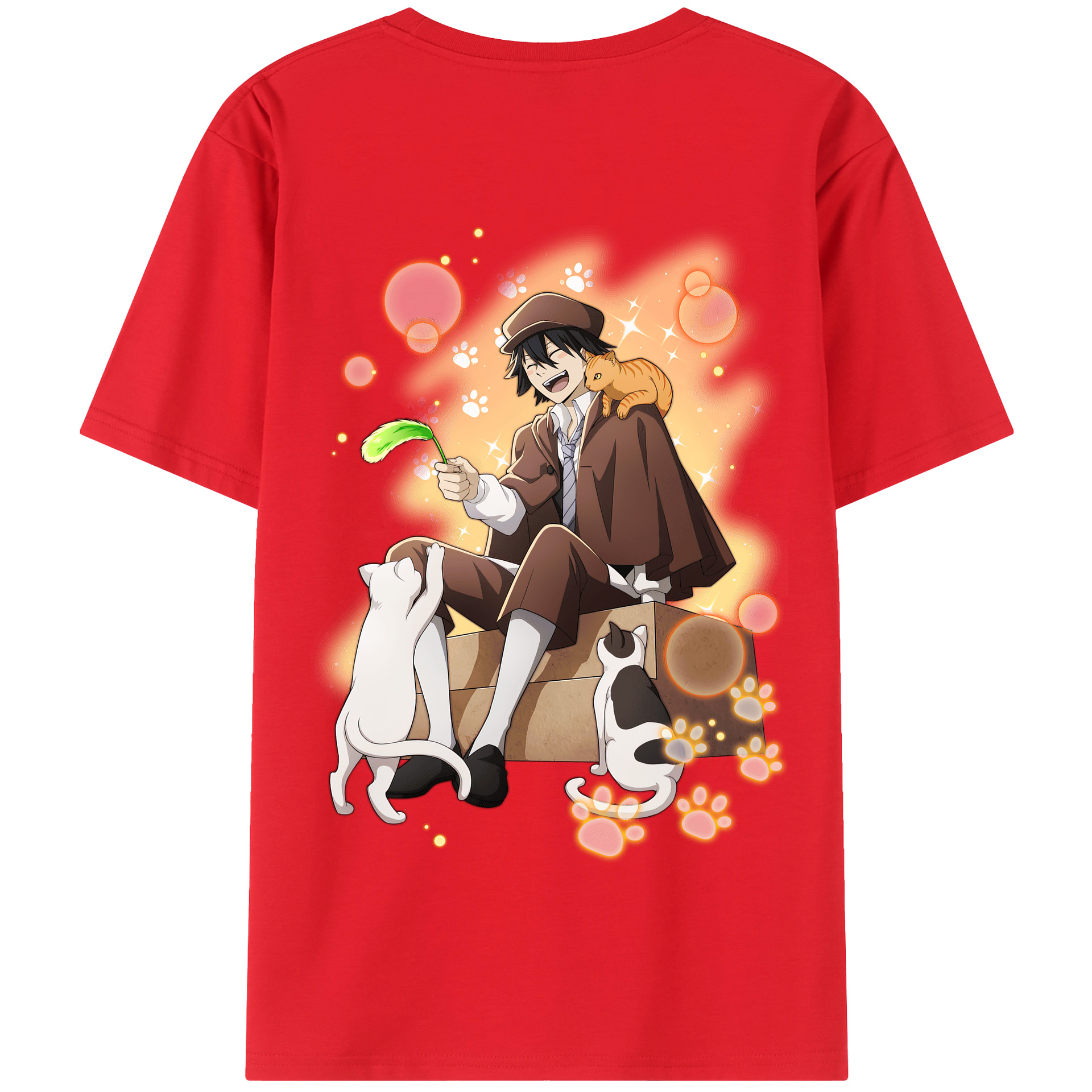 （画像用） 文豪ストレイドッグス Bungo Stray Dogs 綿100％半袖Tシャツ（背面プリント）