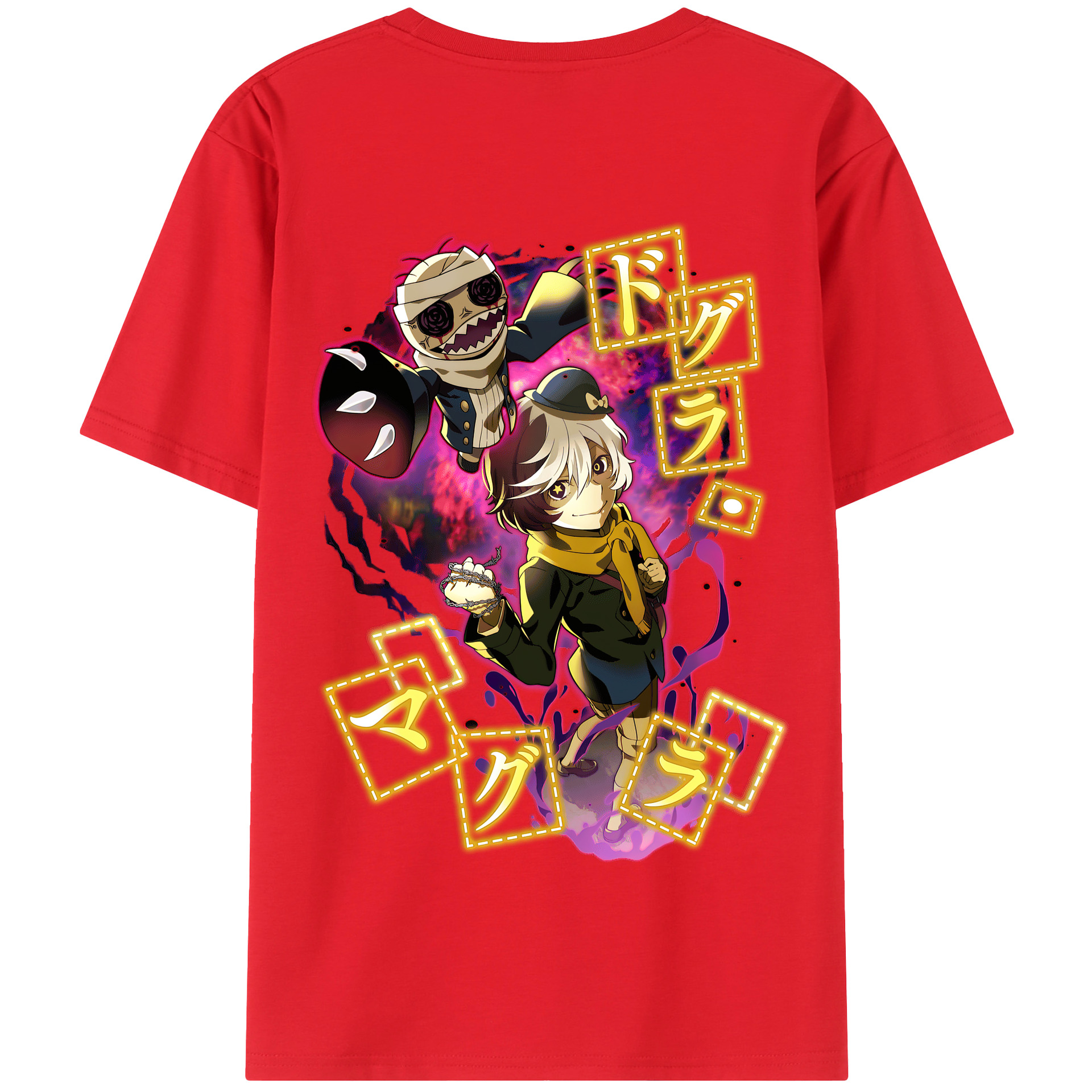 （画像用） 文豪ストレイドッグス Bungo Stray Dogs 綿100％半袖Tシャツ（背面プリント）