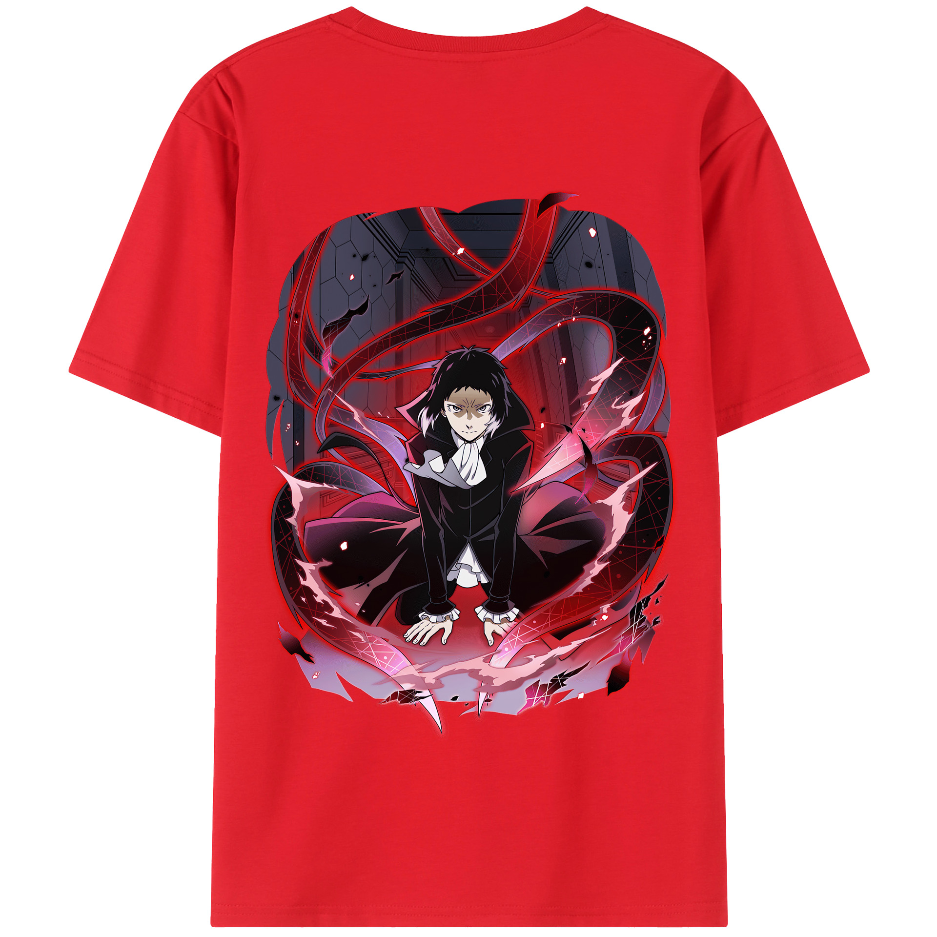 （画像用） 文豪ストレイドッグス Bungo Stray Dogs 綿100％半袖Tシャツ（背面プリント）