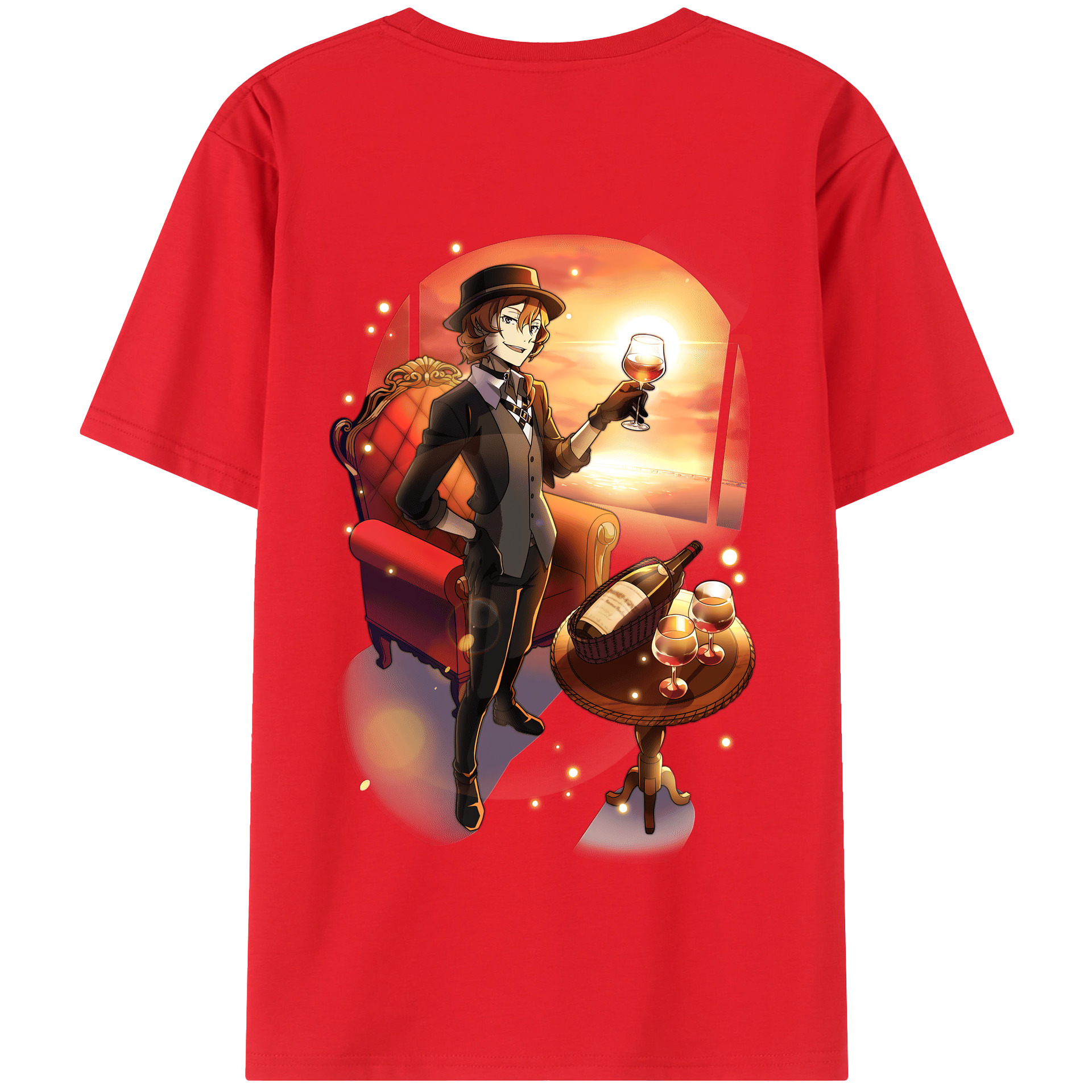 （画像用） 文豪ストレイドッグス Bungo Stray Dogs 綿100％半袖Tシャツ（背面プリント）