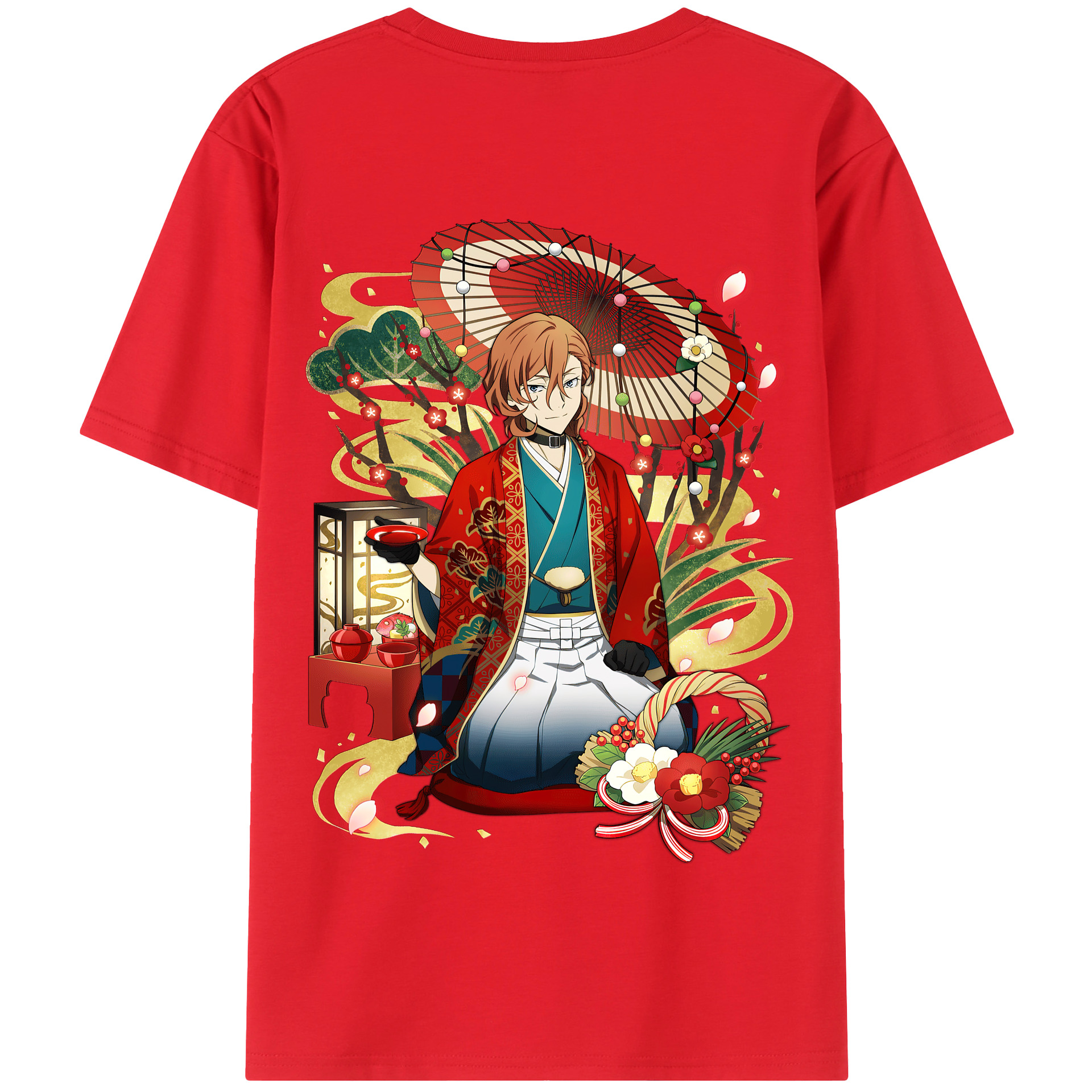 （画像用） 文豪ストレイドッグス Bungo Stray Dogs 綿100％半袖Tシャツ（背面プリント）