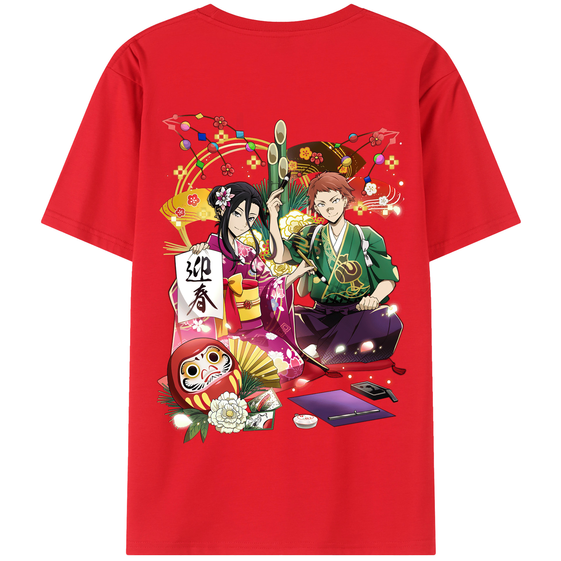 （画像用） 文豪ストレイドッグス Bungo Stray Dogs 綿100％半袖Tシャツ（背面プリント）