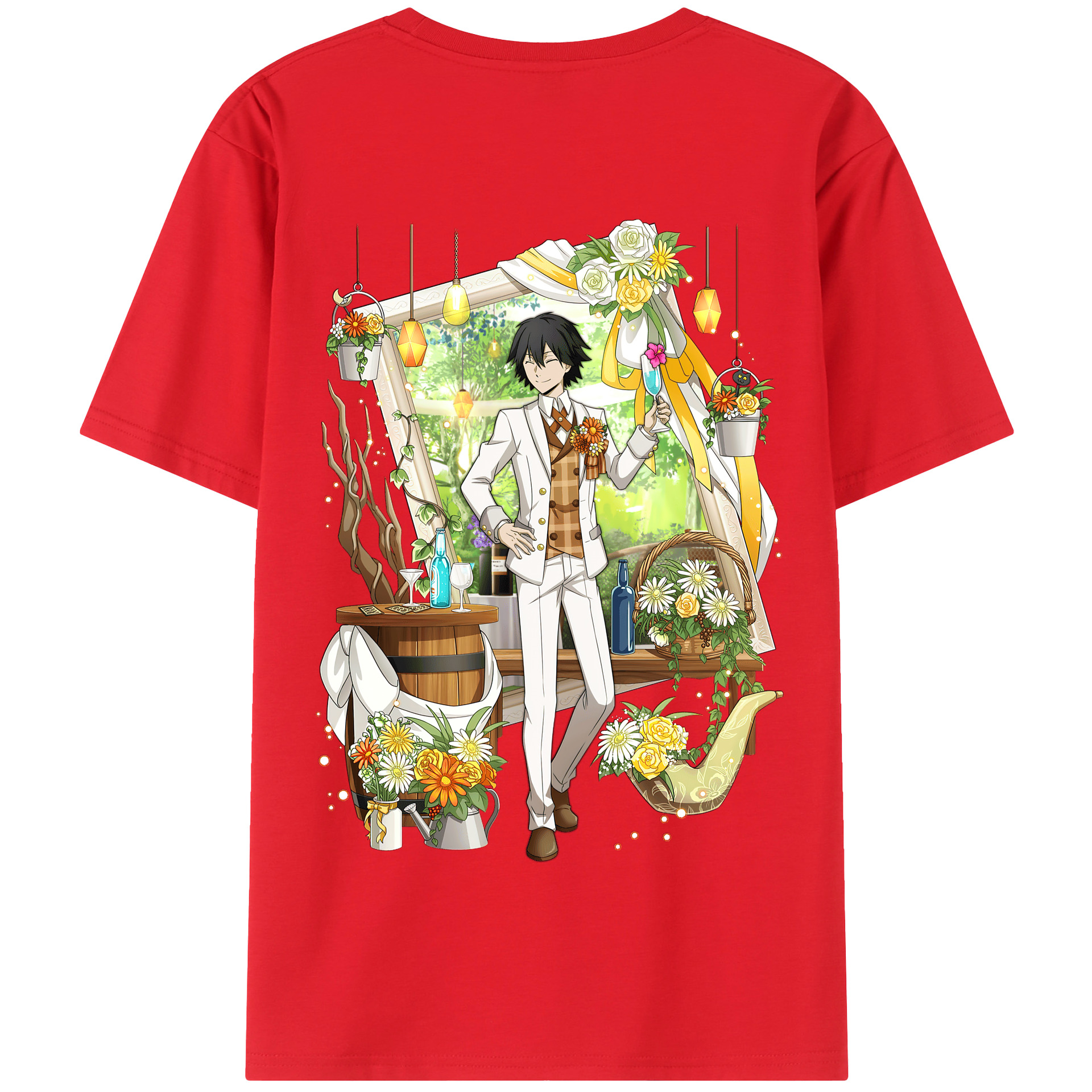 （画像用） 文豪ストレイドッグス Bungo Stray Dogs 綿100％半袖Tシャツ（背面プリント）