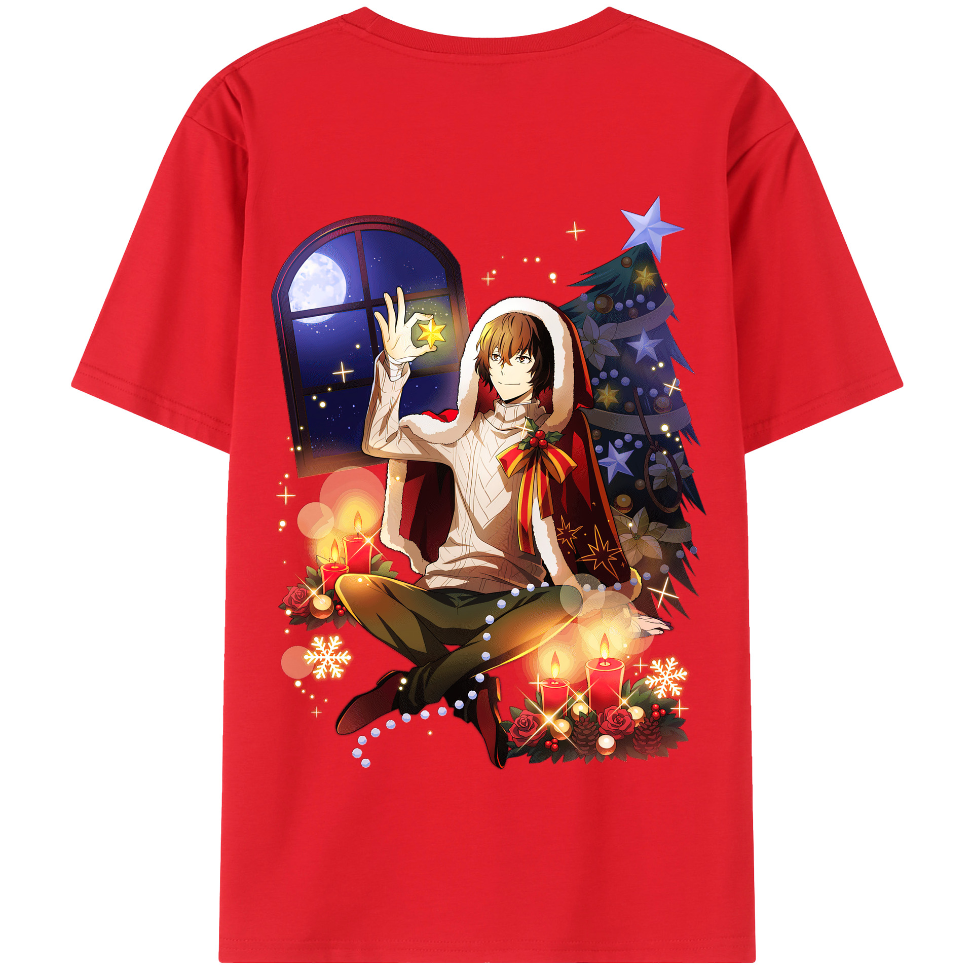 （画像用） 文豪ストレイドッグス Bungo Stray Dogs 綿100％半袖Tシャツ（背面プリント）