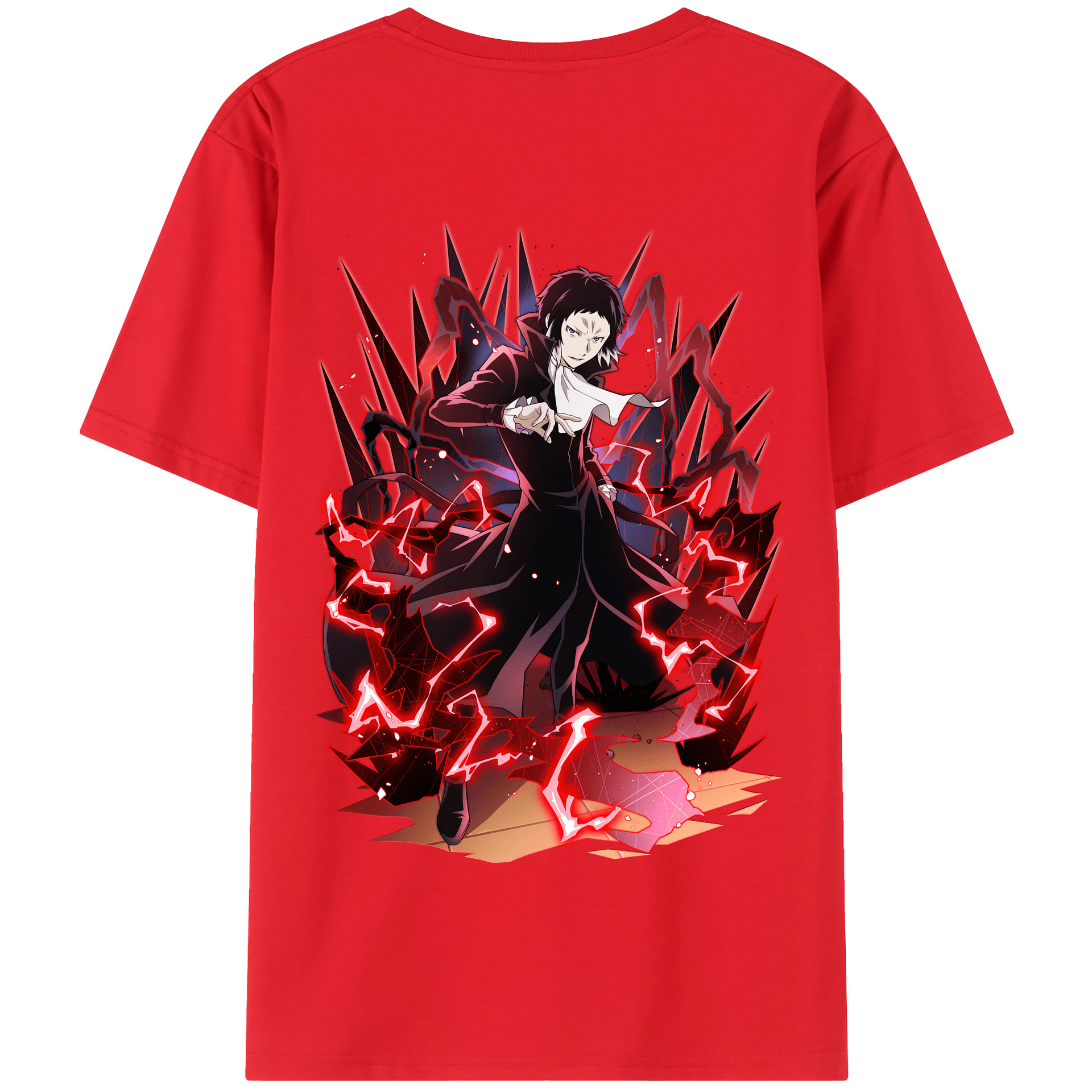 （画像用） 文豪ストレイドッグス Bungo Stray Dogs 綿100％半袖Tシャツ（背面プリント）
