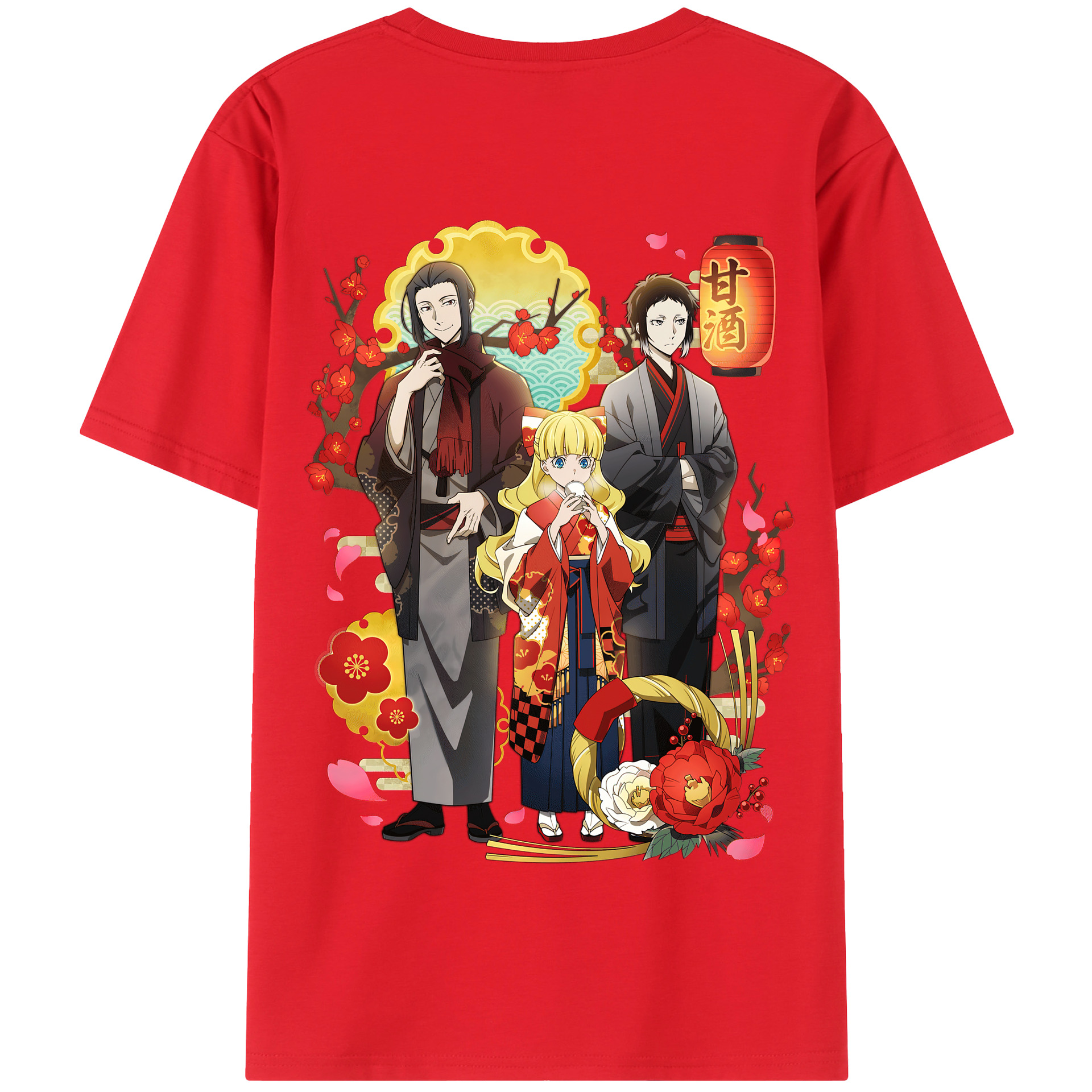 （画像用） 文豪ストレイドッグス Bungo Stray Dogs 綿100％半袖Tシャツ（背面プリント）