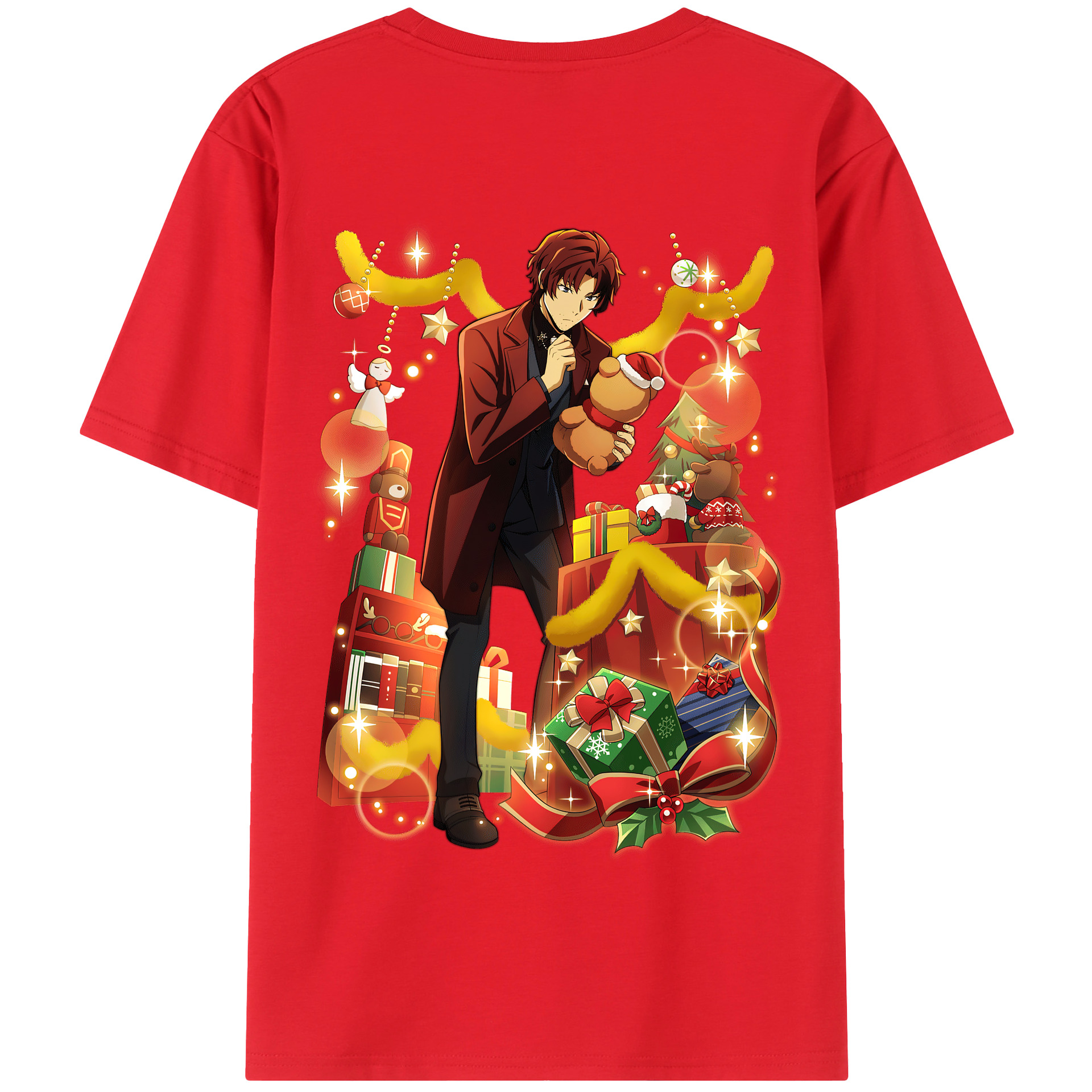 （画像用） 文豪ストレイドッグス Bungo Stray Dogs 綿100％半袖Tシャツ（背面プリント）