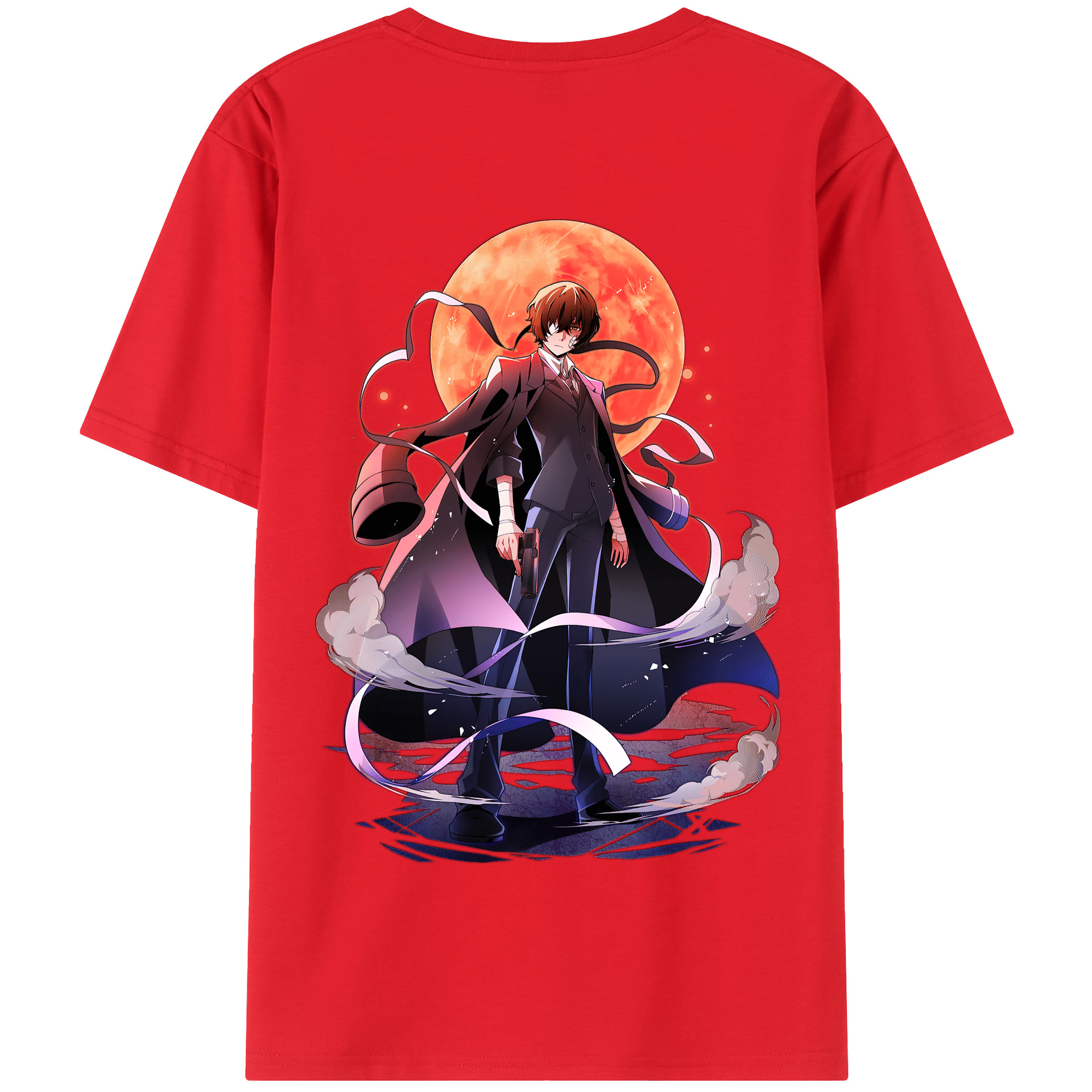 （画像用） 文豪ストレイドッグス Bungo Stray Dogs 綿100％半袖Tシャツ（背面プリント）