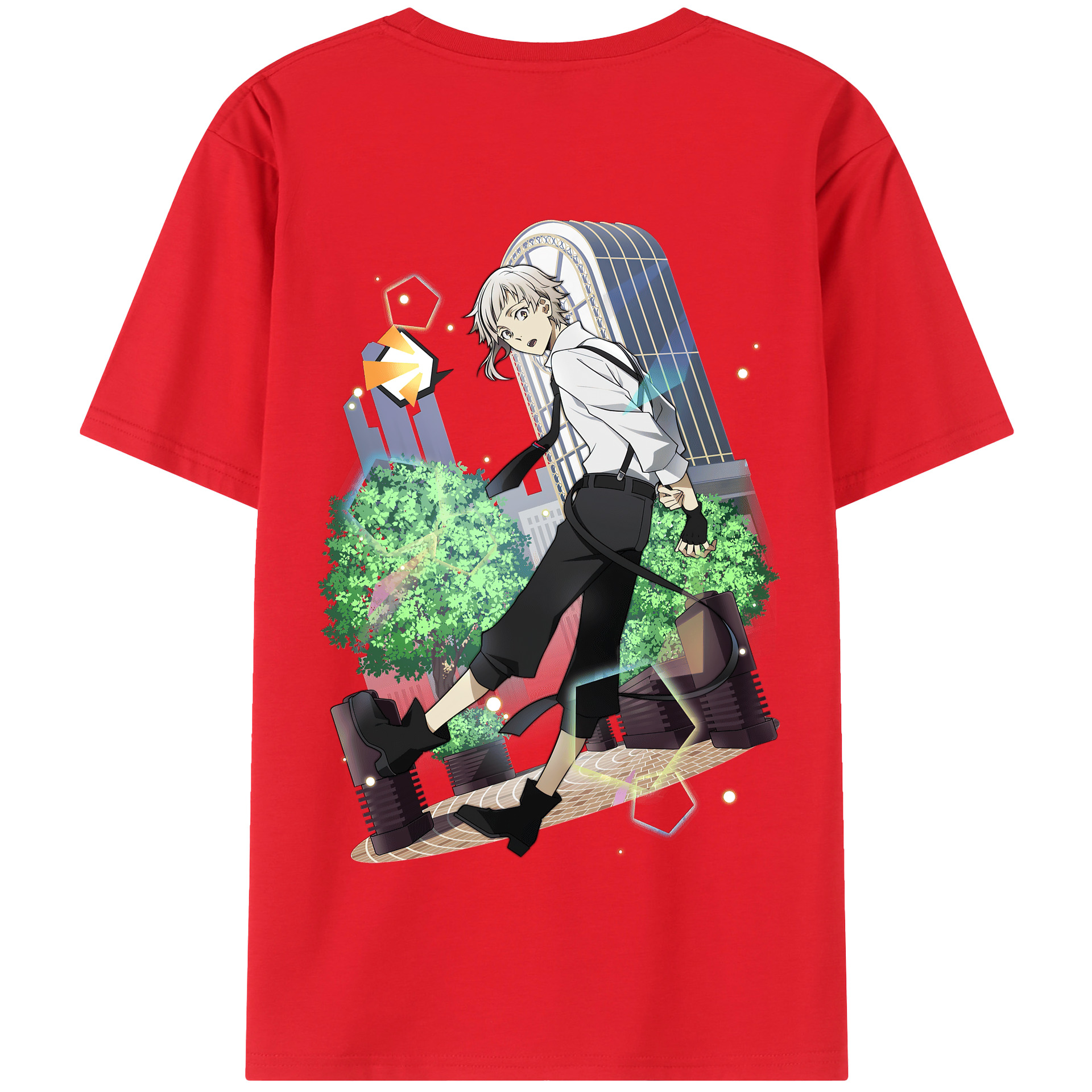（画像用） 文豪ストレイドッグス Bungo Stray Dogs 綿100％半袖Tシャツ（背面プリント）