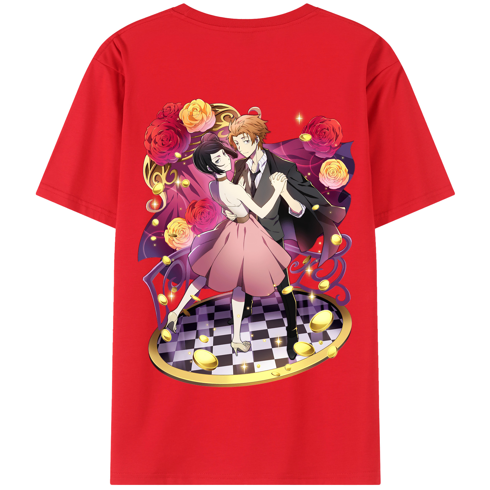 （画像用） 文豪ストレイドッグス Bungo Stray Dogs 綿100％半袖Tシャツ（背面プリント）