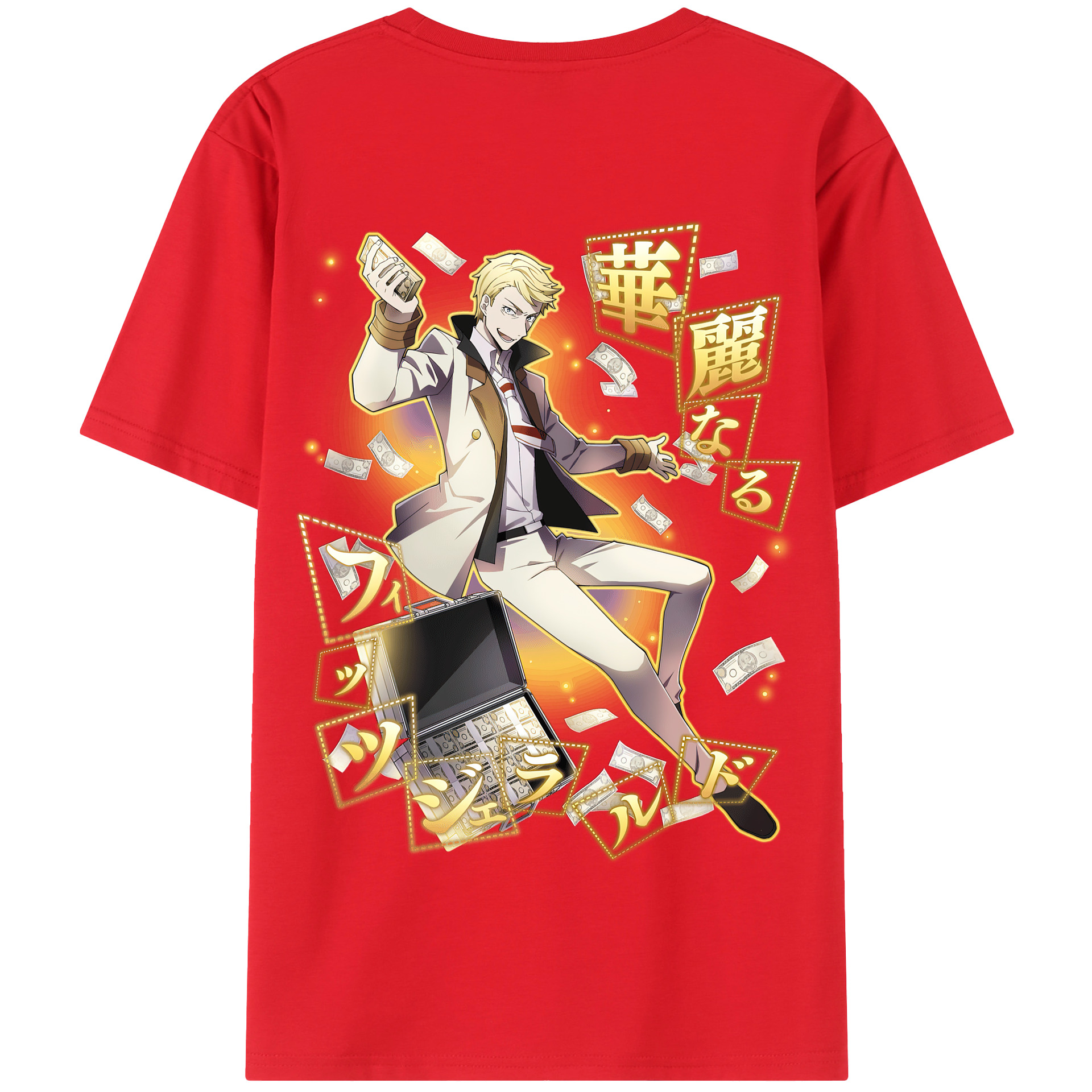 （画像用） 文豪ストレイドッグス Bungo Stray Dogs 綿100％半袖Tシャツ（背面プリント）
