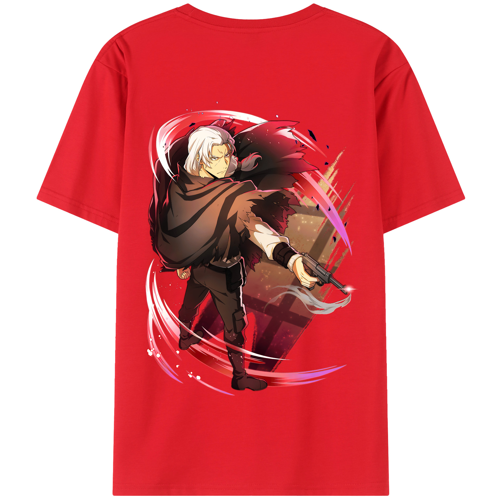 （画像用） 文豪ストレイドッグス Bungo Stray Dogs 綿100％半袖Tシャツ（背面プリント）