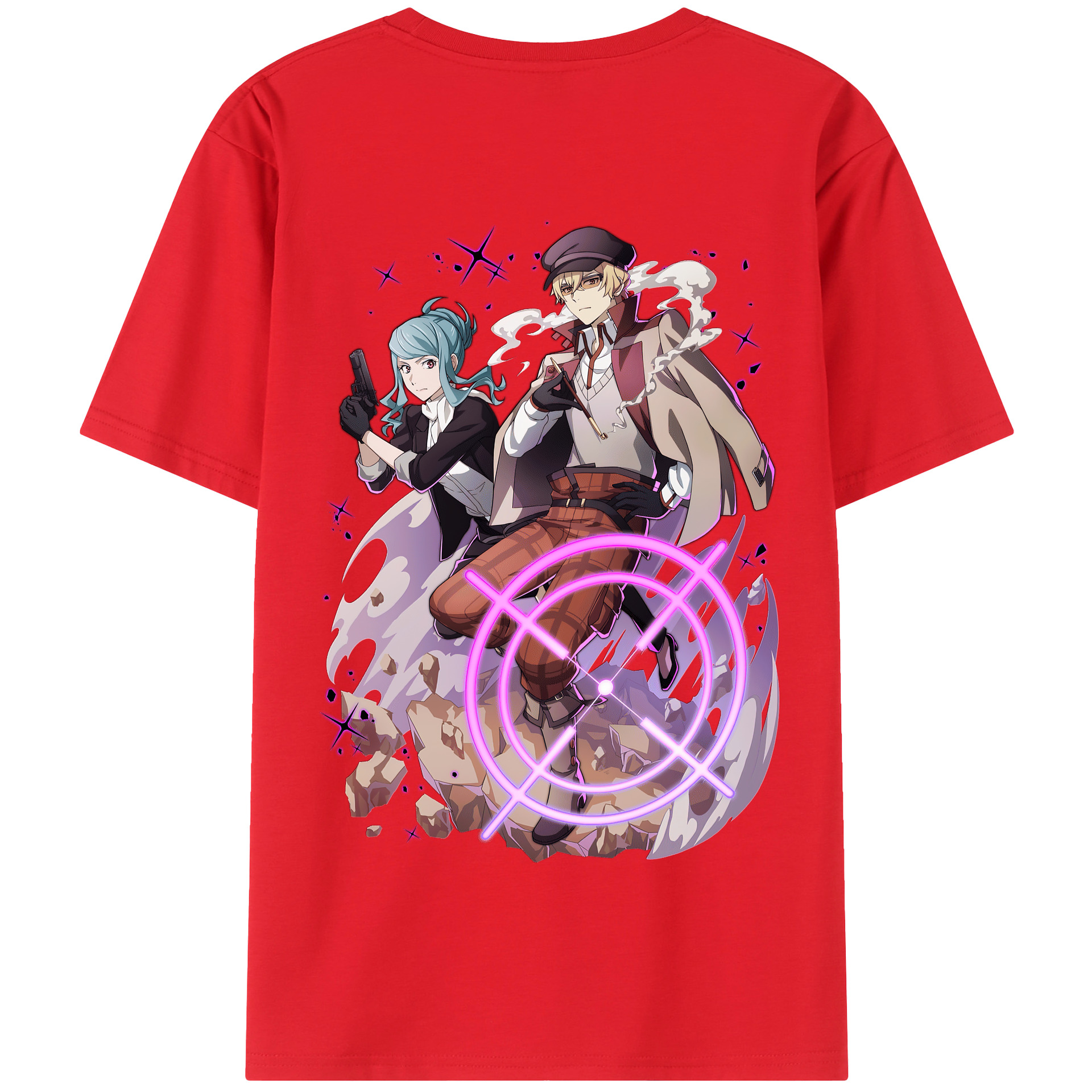 （画像用） 文豪ストレイドッグス Bungo Stray Dogs 綿100％半袖Tシャツ（背面プリント）