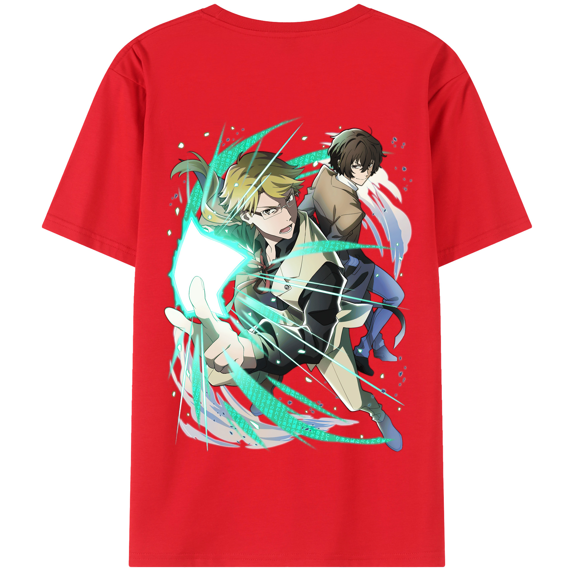 （画像用） 文豪ストレイドッグス Bungo Stray Dogs 綿100％半袖Tシャツ（背面プリント）