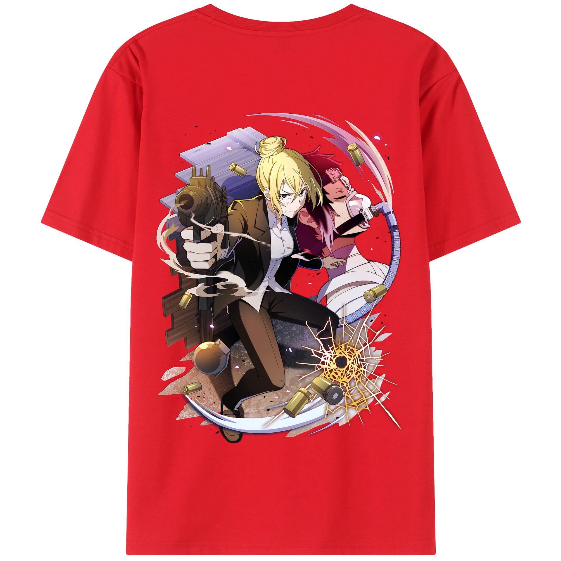 （画像用） 文豪ストレイドッグス Bungo Stray Dogs 綿100％半袖Tシャツ（背面プリント）