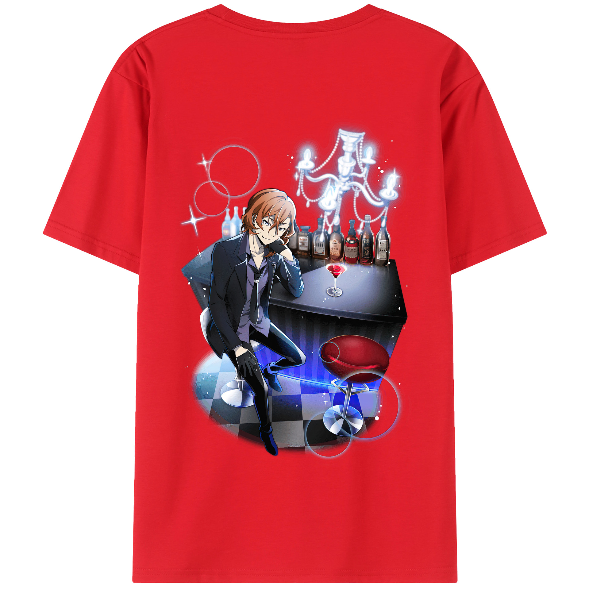 （画像用） 文豪ストレイドッグス Bungo Stray Dogs 綿100％半袖Tシャツ（背面プリント）