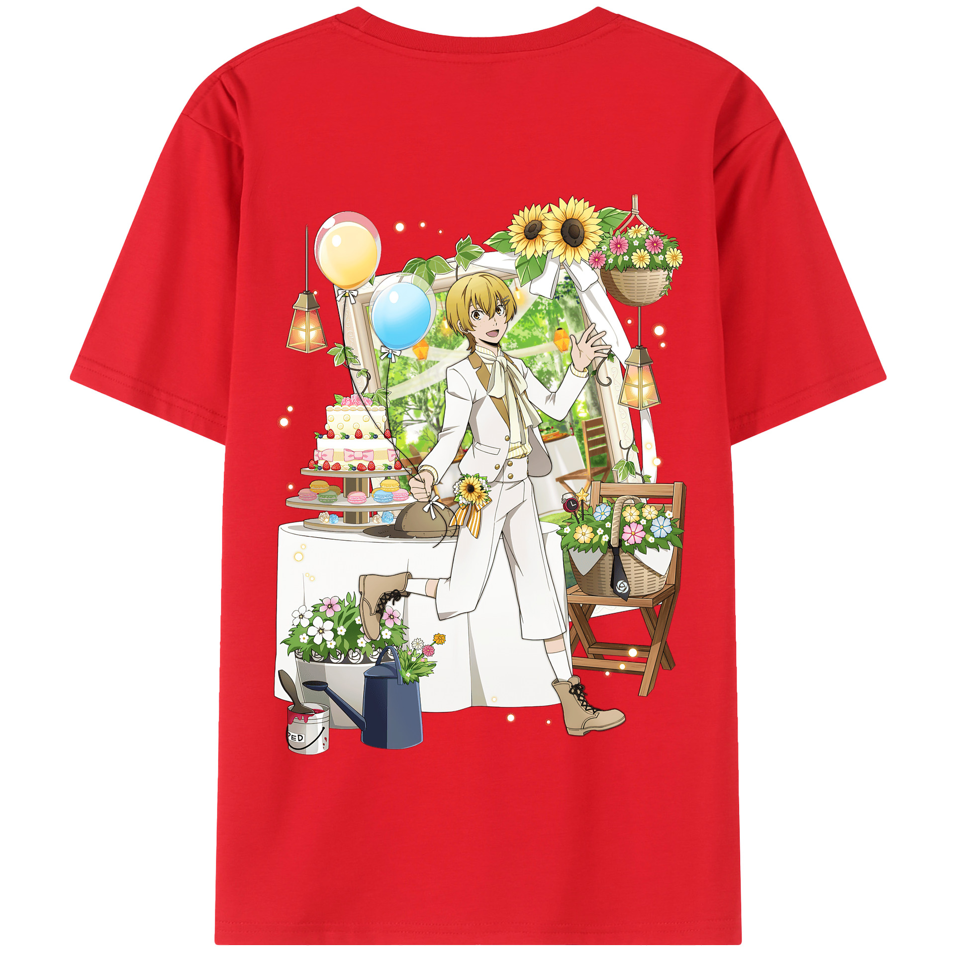 （画像用） 文豪ストレイドッグス Bungo Stray Dogs 綿100％半袖Tシャツ（背面プリント）