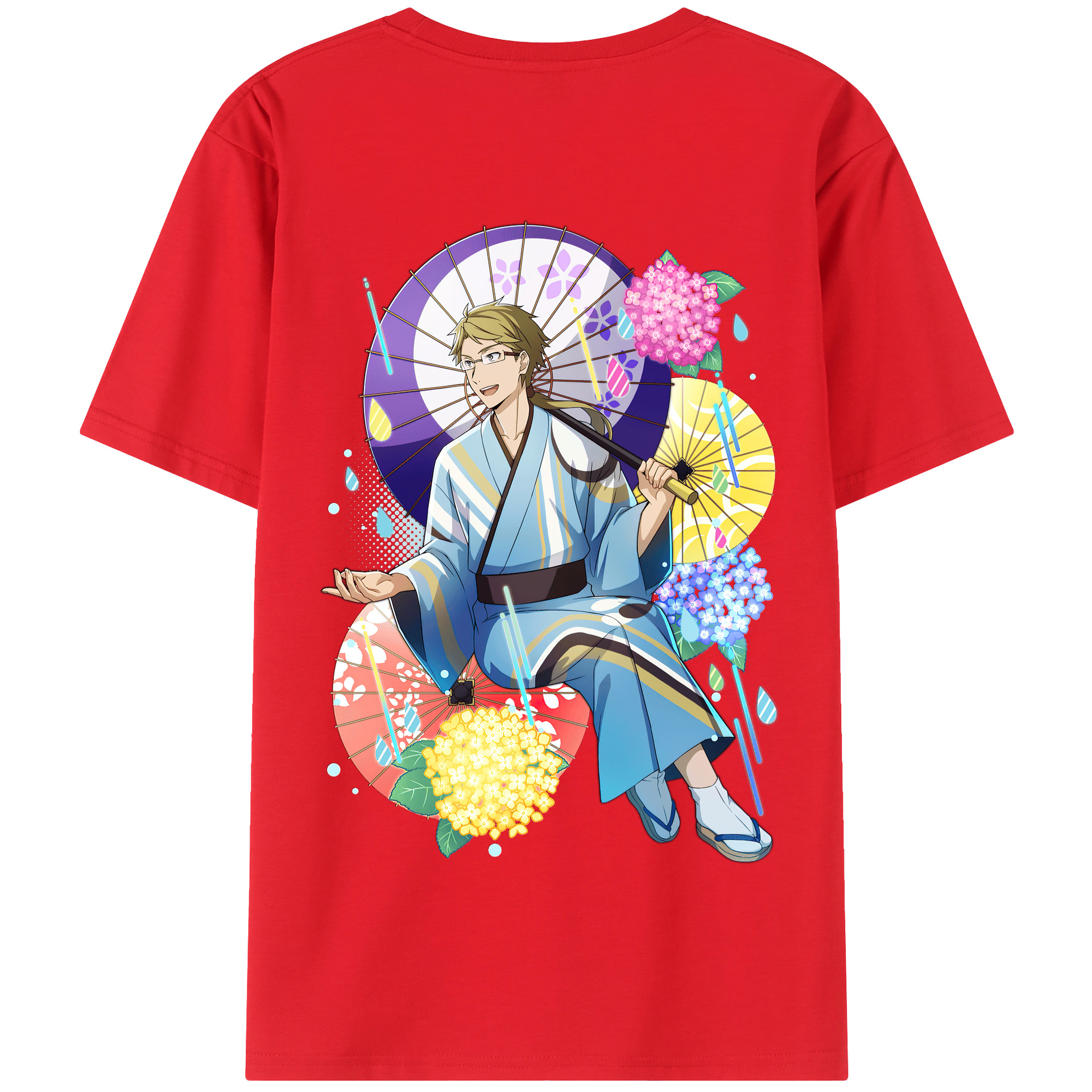（画像用） 文豪ストレイドッグス Bungo Stray Dogs 綿100％半袖Tシャツ（背面プリント）