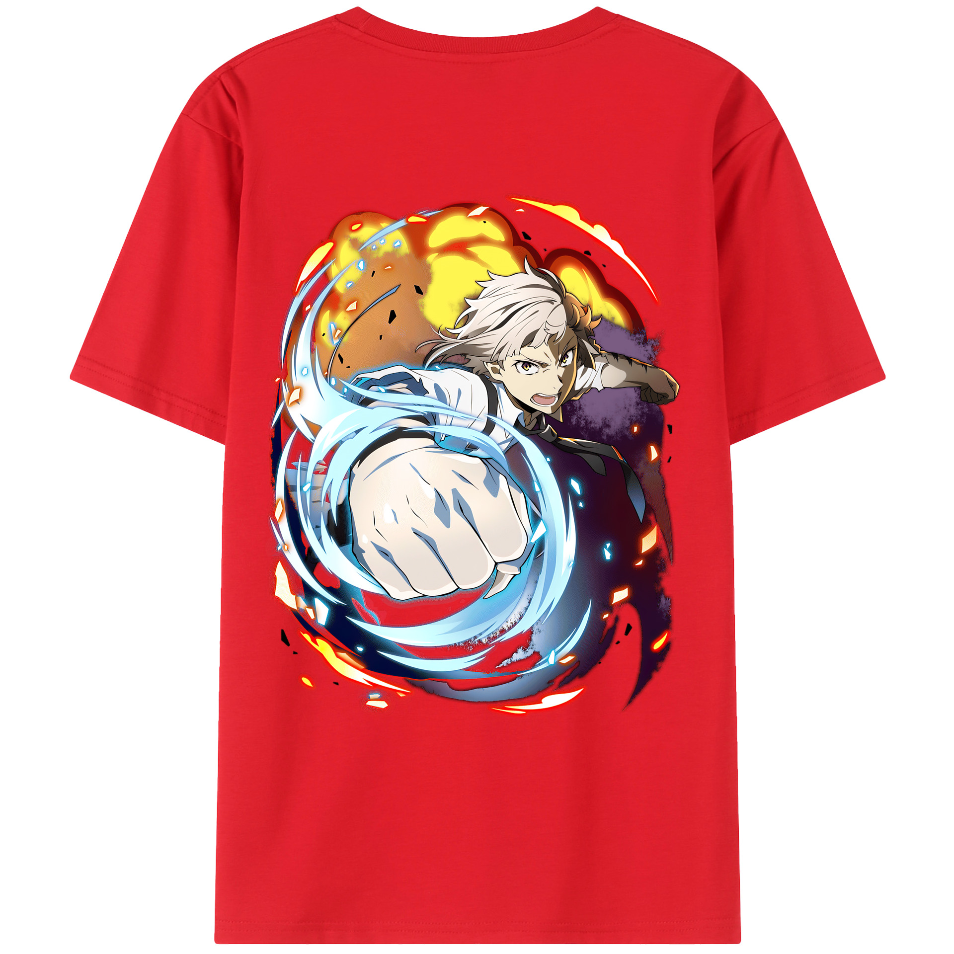 （画像用） 文豪ストレイドッグス Bungo Stray Dogs 綿100％半袖Tシャツ（背面プリント）