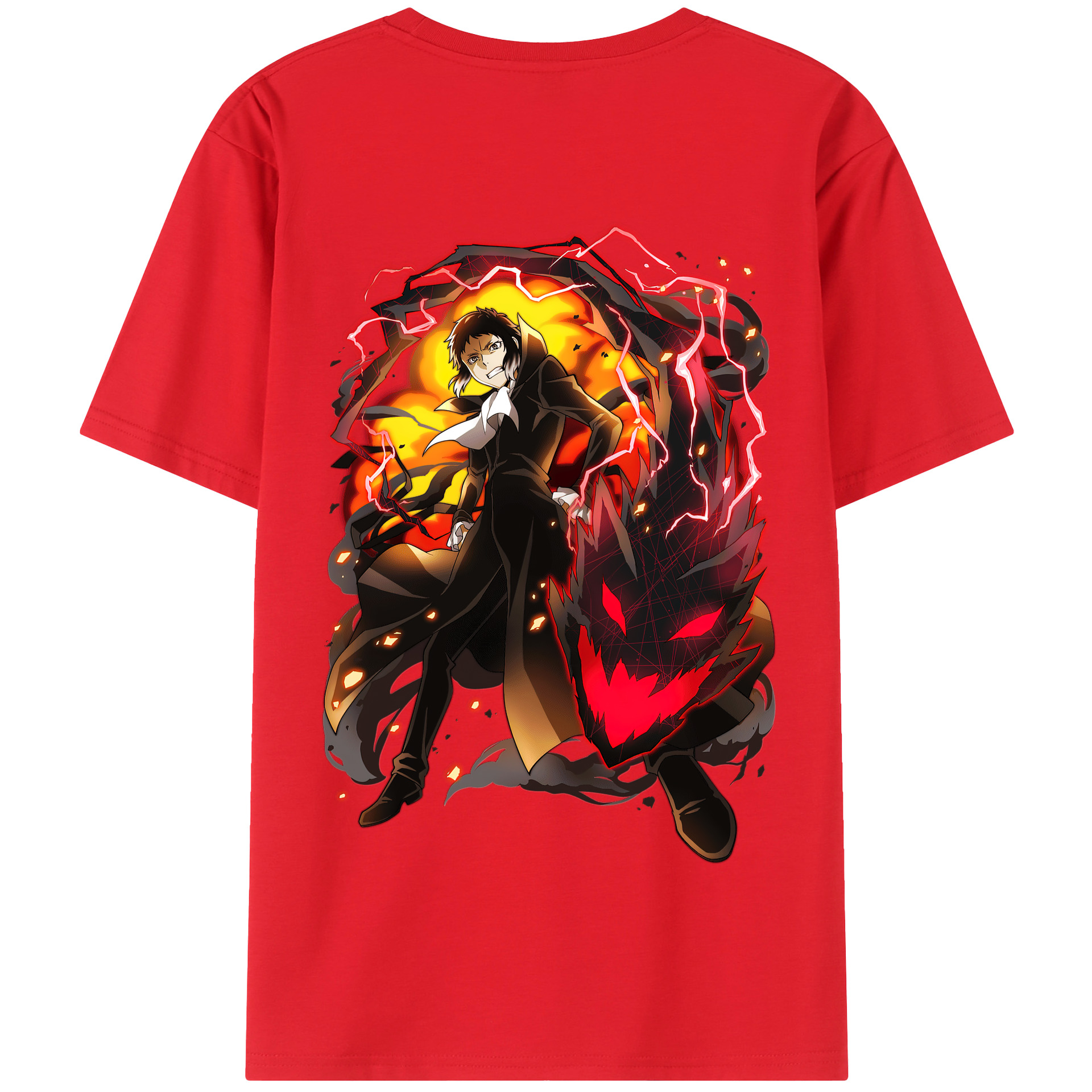 （画像用） 文豪ストレイドッグス Bungo Stray Dogs 綿100％半袖Tシャツ（背面プリント）