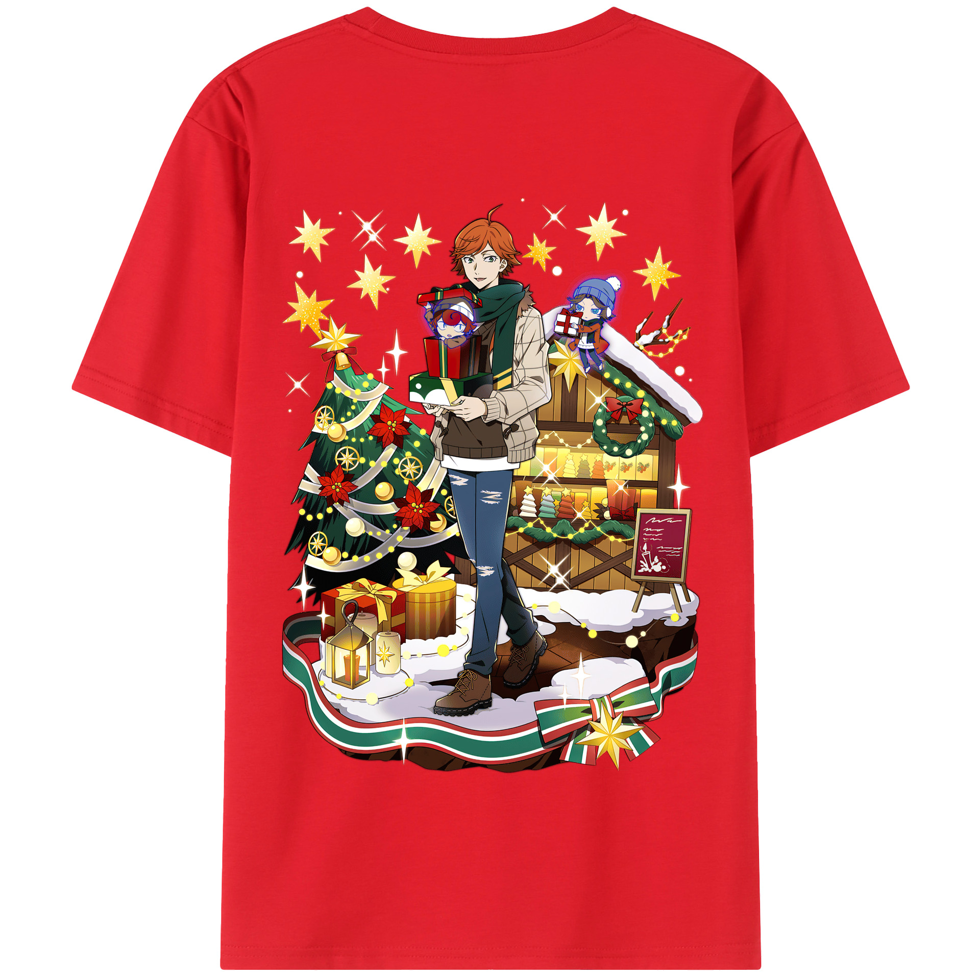 （画像用） 文豪ストレイドッグス Bungo Stray Dogs 綿100％半袖Tシャツ（背面プリント）